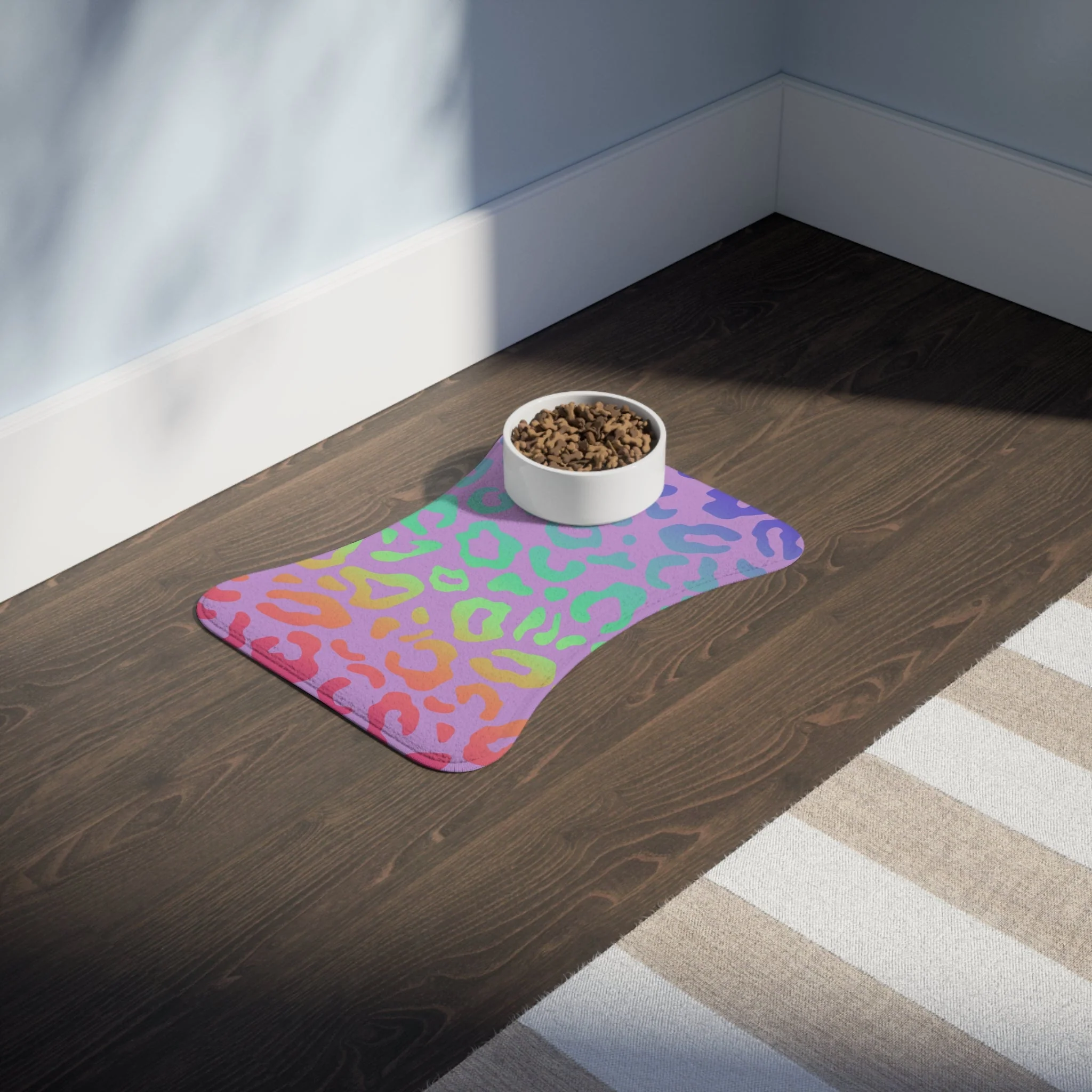 Bespattered Facade Bright Leopard Pet Feeding Mats (3 Shapes) - Image 9