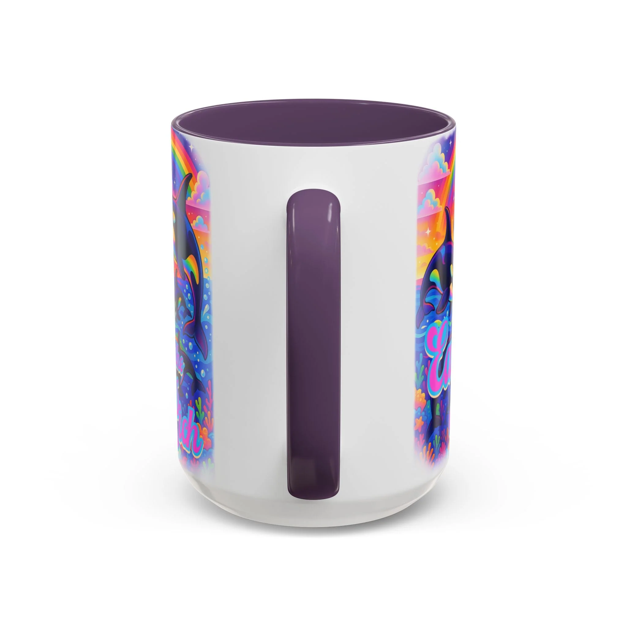 Bespattered Facade "Eat the Rich" Orcas Whimsical Rainbow Mug | Four Colors | 11oz or 15oz - Image 8