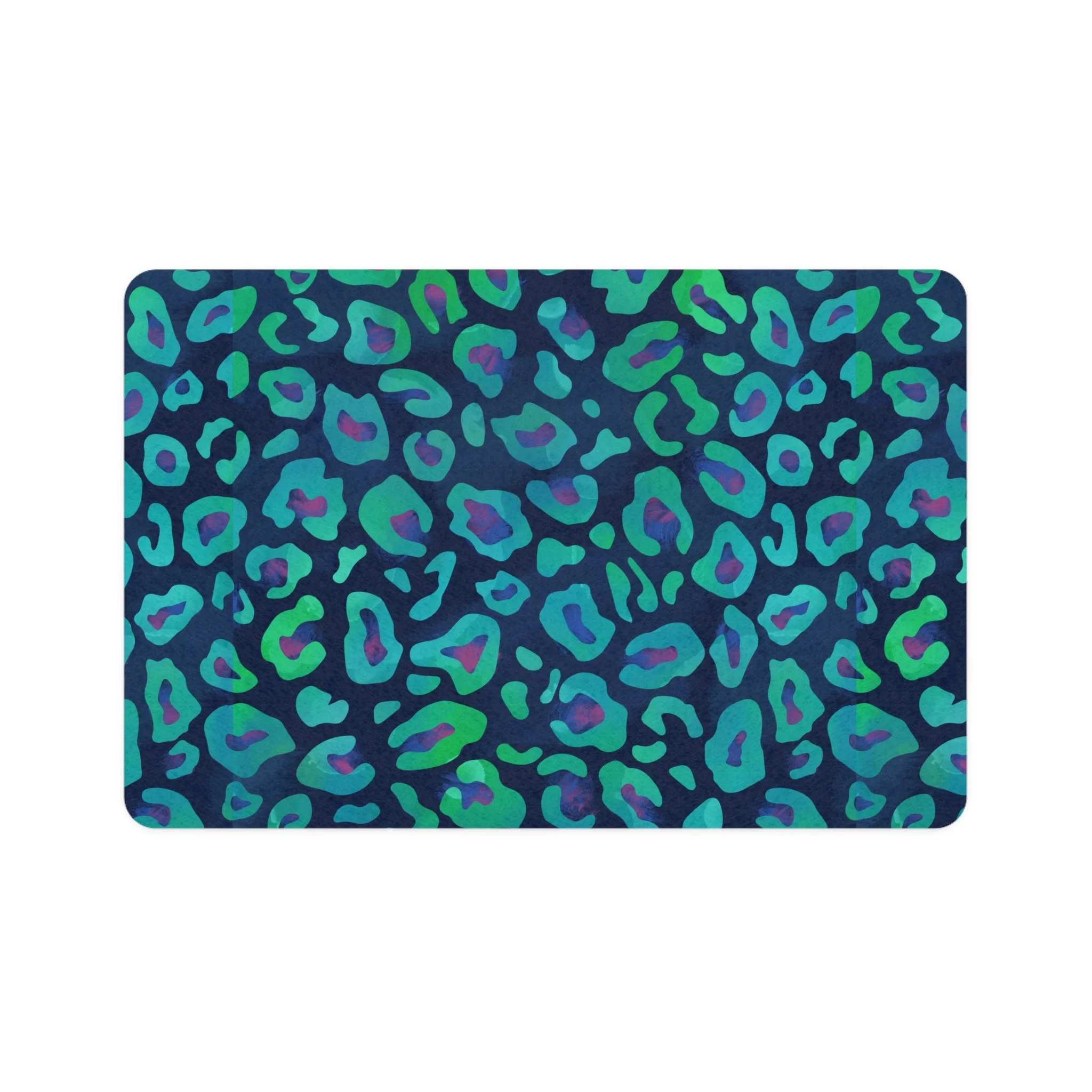Bespattered Facade Emerald Leopard Pet Food Mat - Image 3