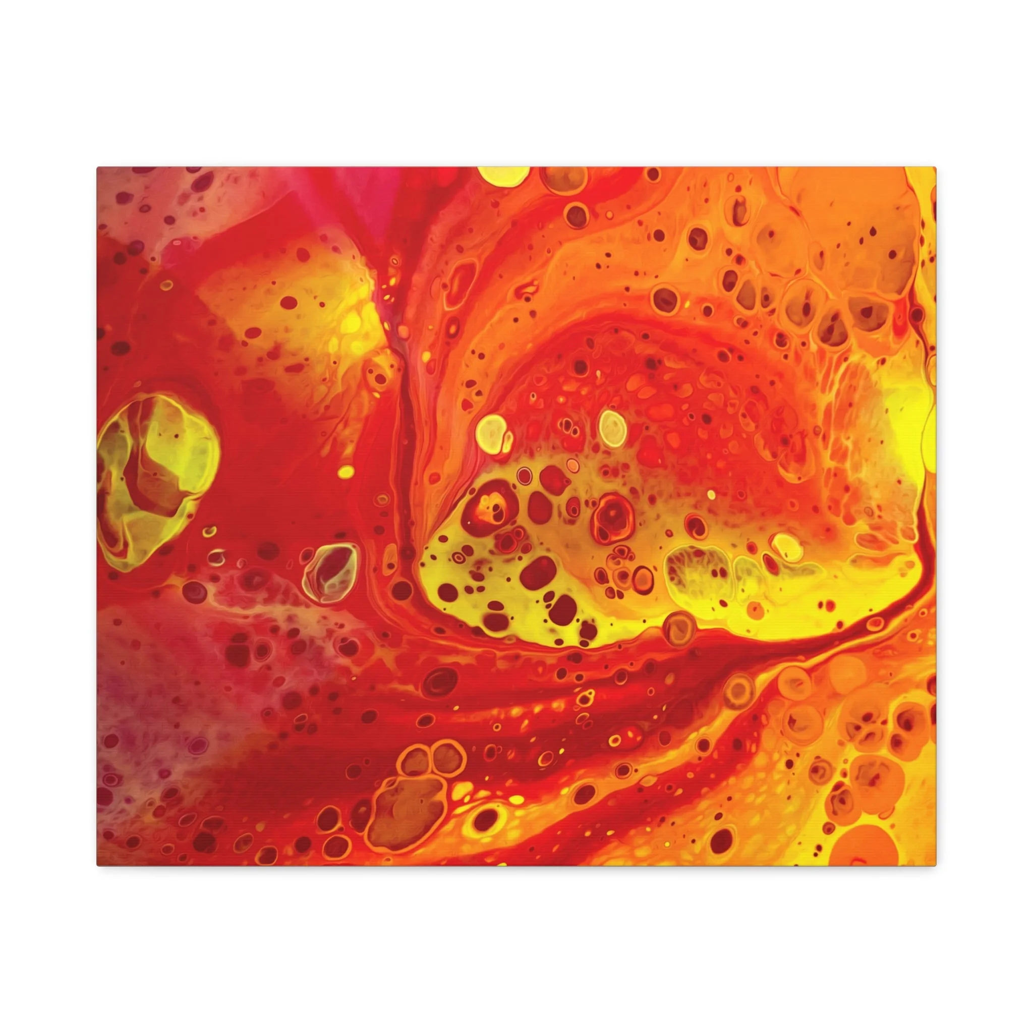 Bespattered Facade Flamin' Hot Stretched Matte Canvas Art Prints | Multiple Sizes - Image 10