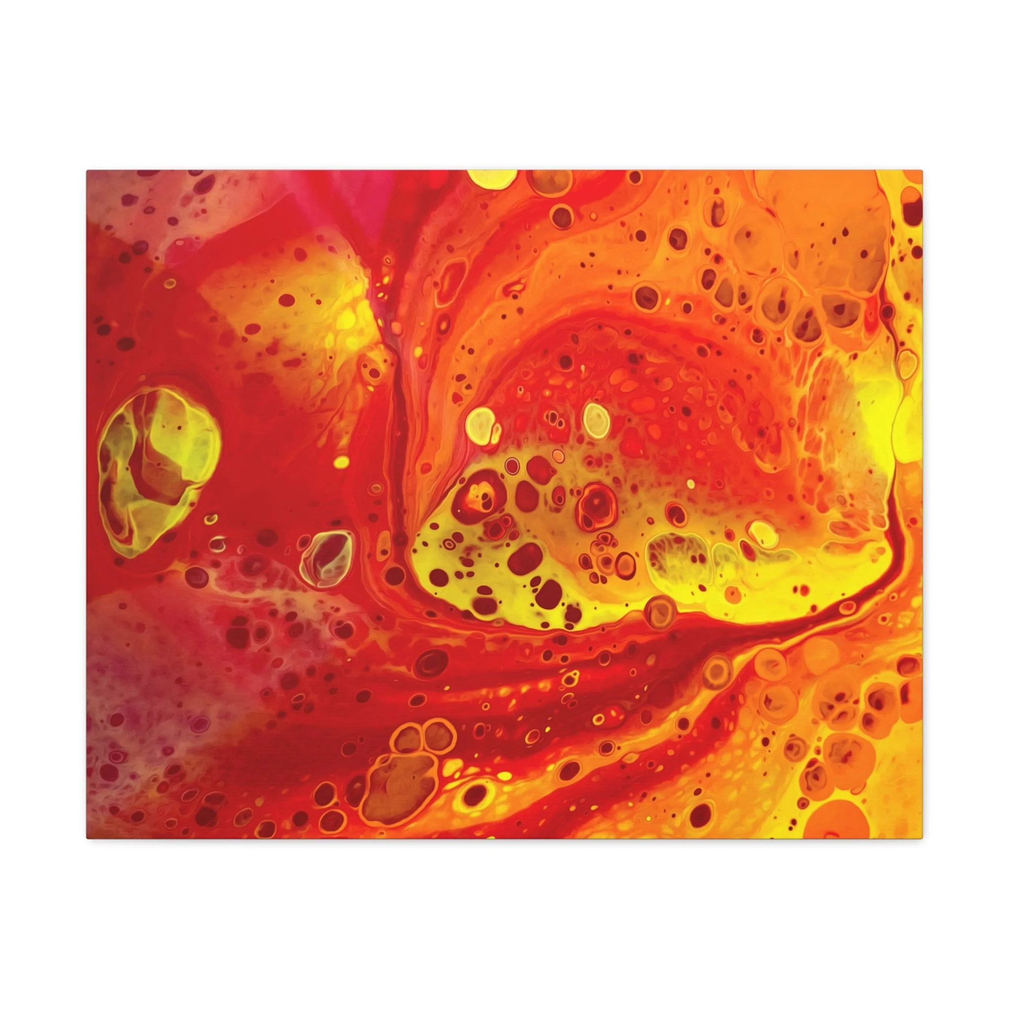 Bespattered Facade Flamin' Hot Stretched Matte Canvas Art Prints | Multiple Sizes - Image 13