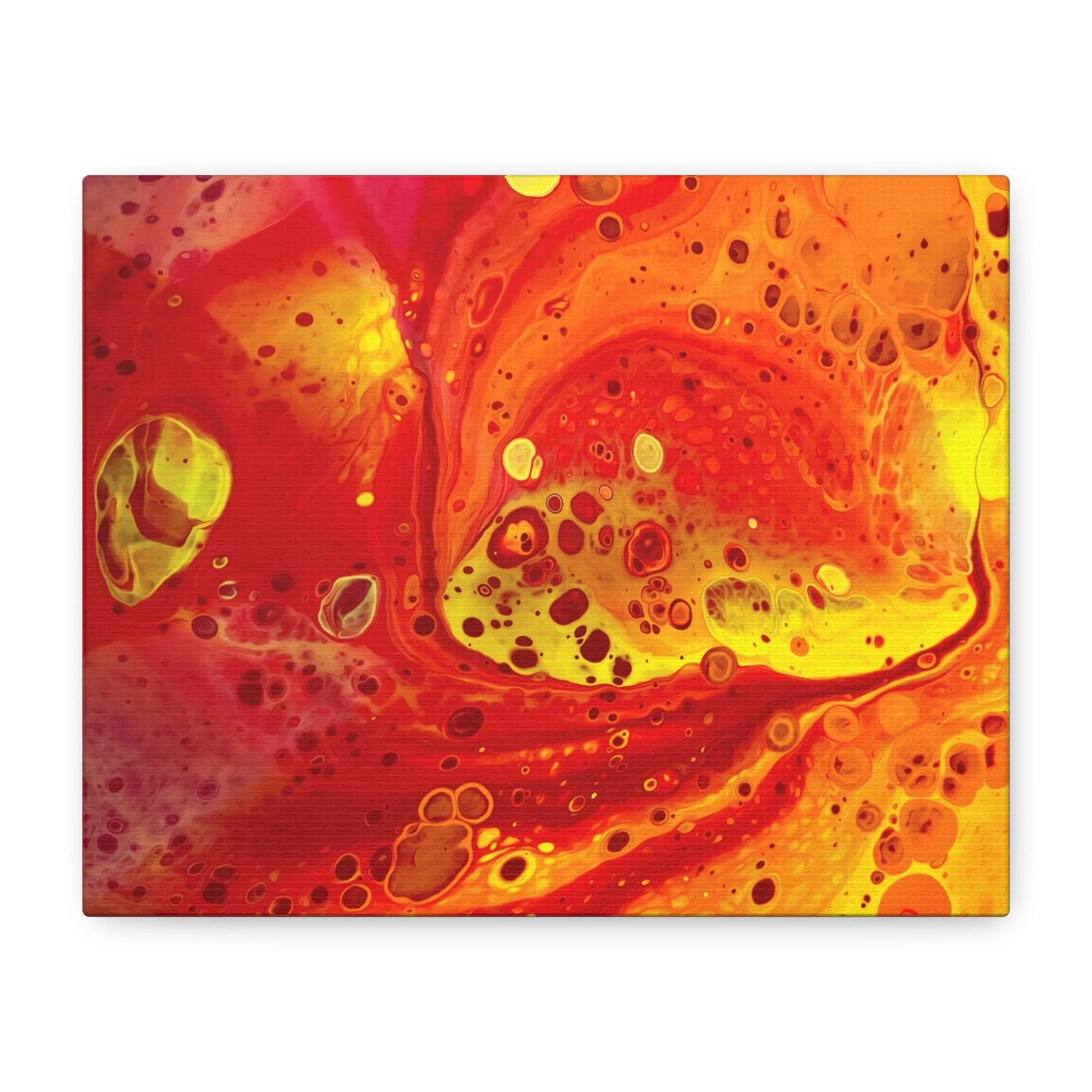 Bespattered Facade Flamin' Hot Stretched Matte Canvas Art Prints | Multiple Sizes - Image 2