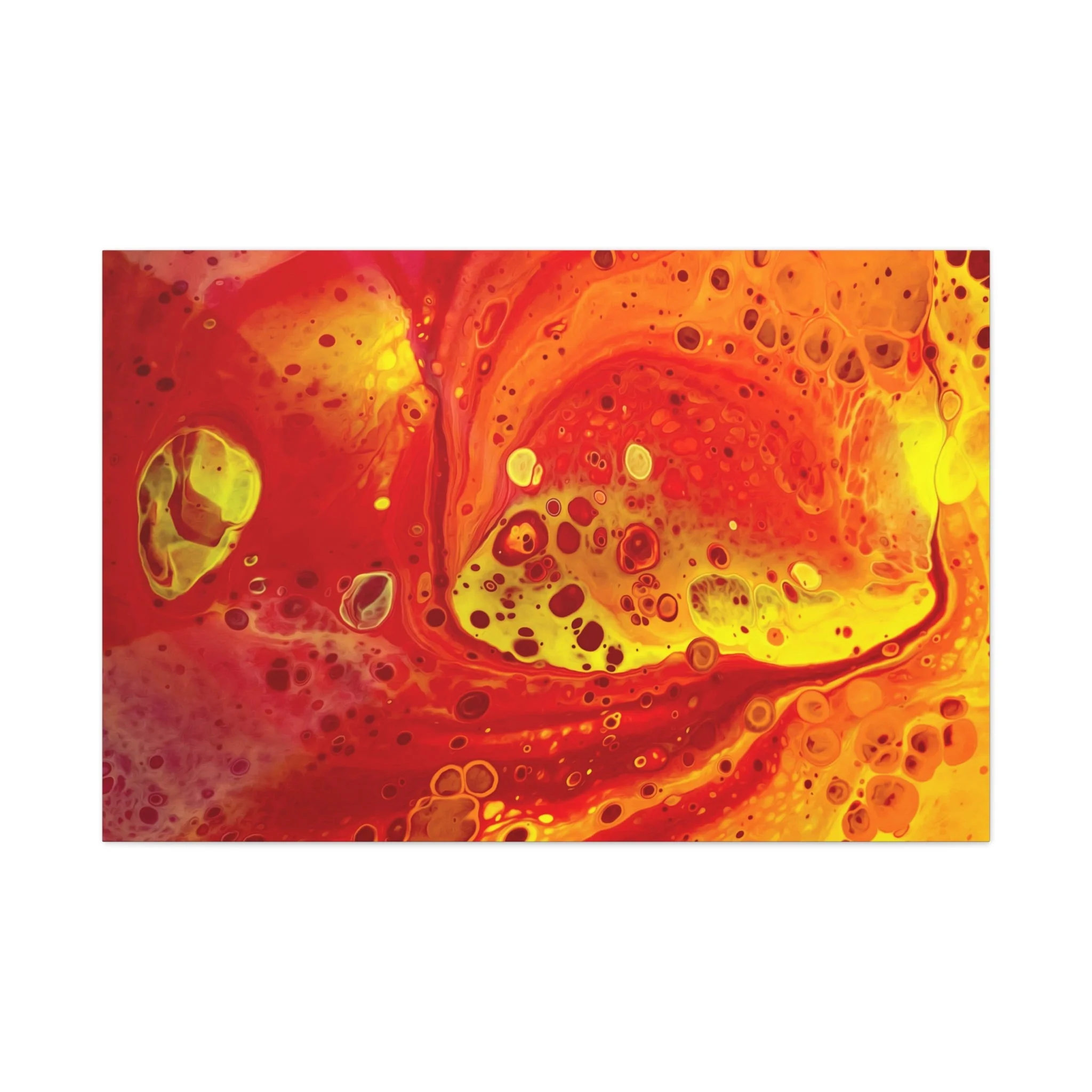 Bespattered Facade Flamin' Hot Stretched Matte Canvas Art Prints | Multiple Sizes - Image 21
