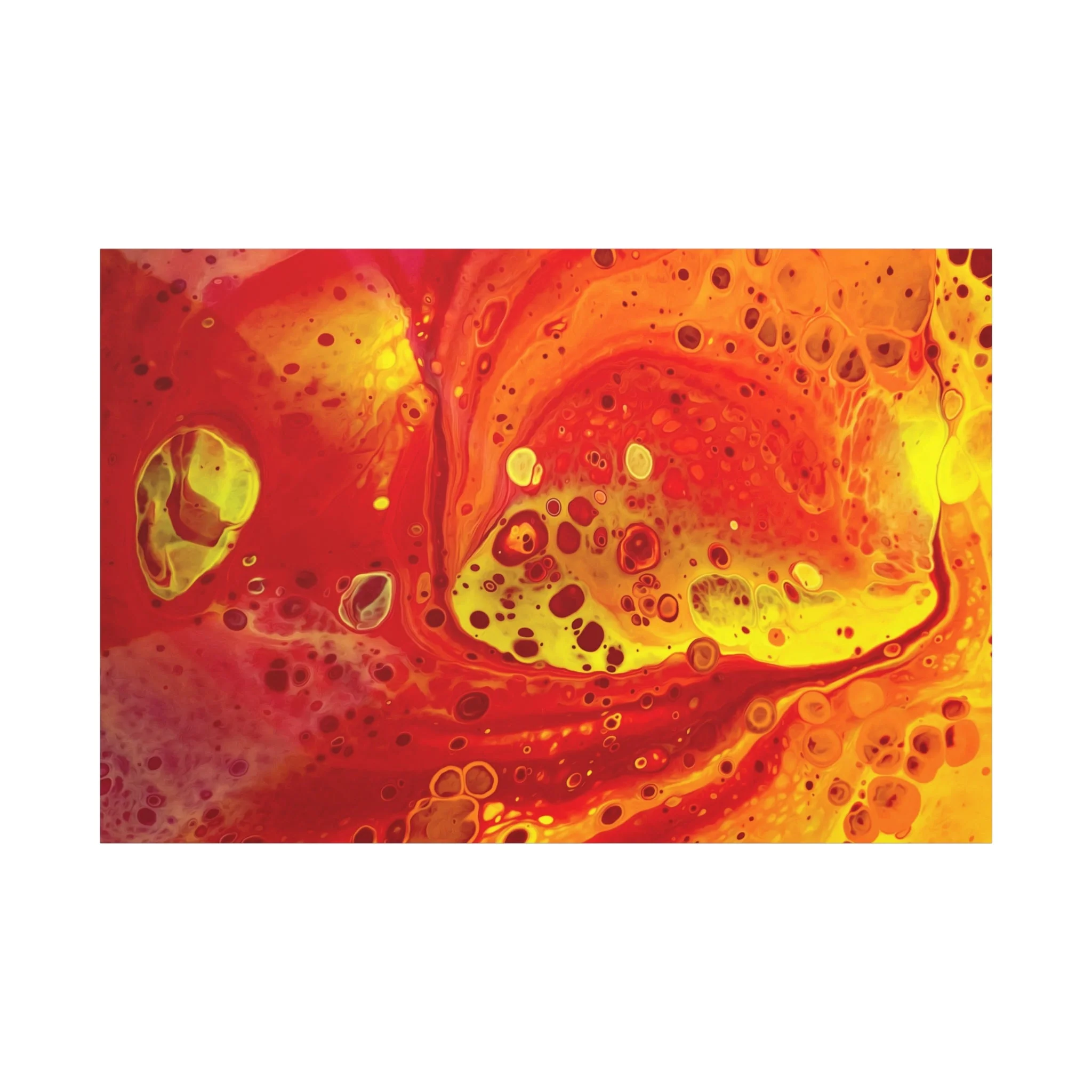 Bespattered Facade Flamin' Hot Stretched Matte Canvas Art Prints | Multiple Sizes - Image 25