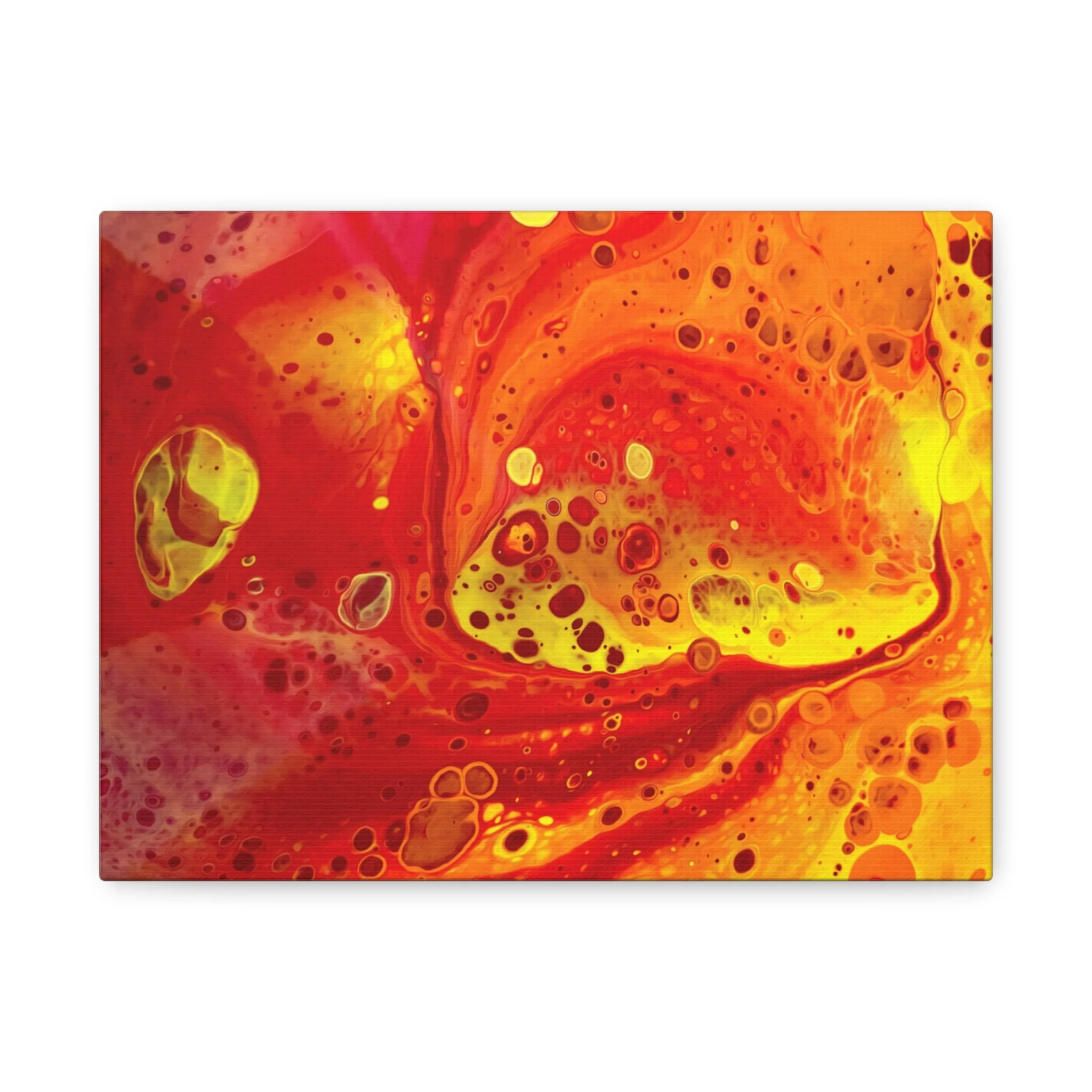 Bespattered Facade Flamin' Hot Stretched Matte Canvas Art Prints | Multiple Sizes - Image 26