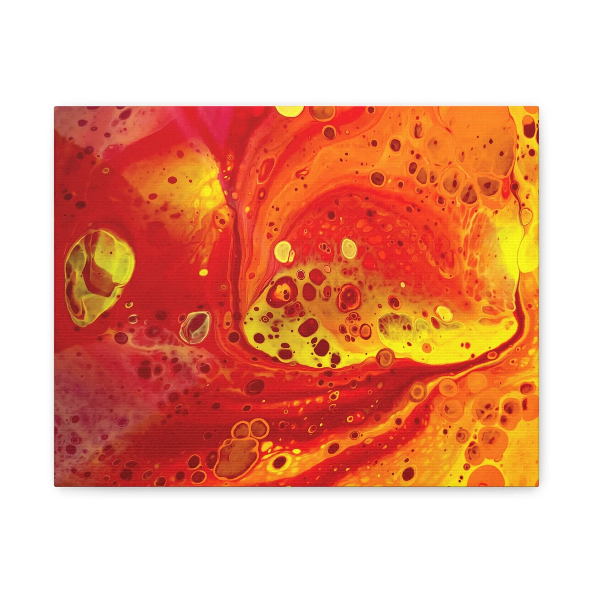 Bespattered Facade Flamin' Hot Stretched Matte Canvas Art Prints | Multiple Sizes - Image 3