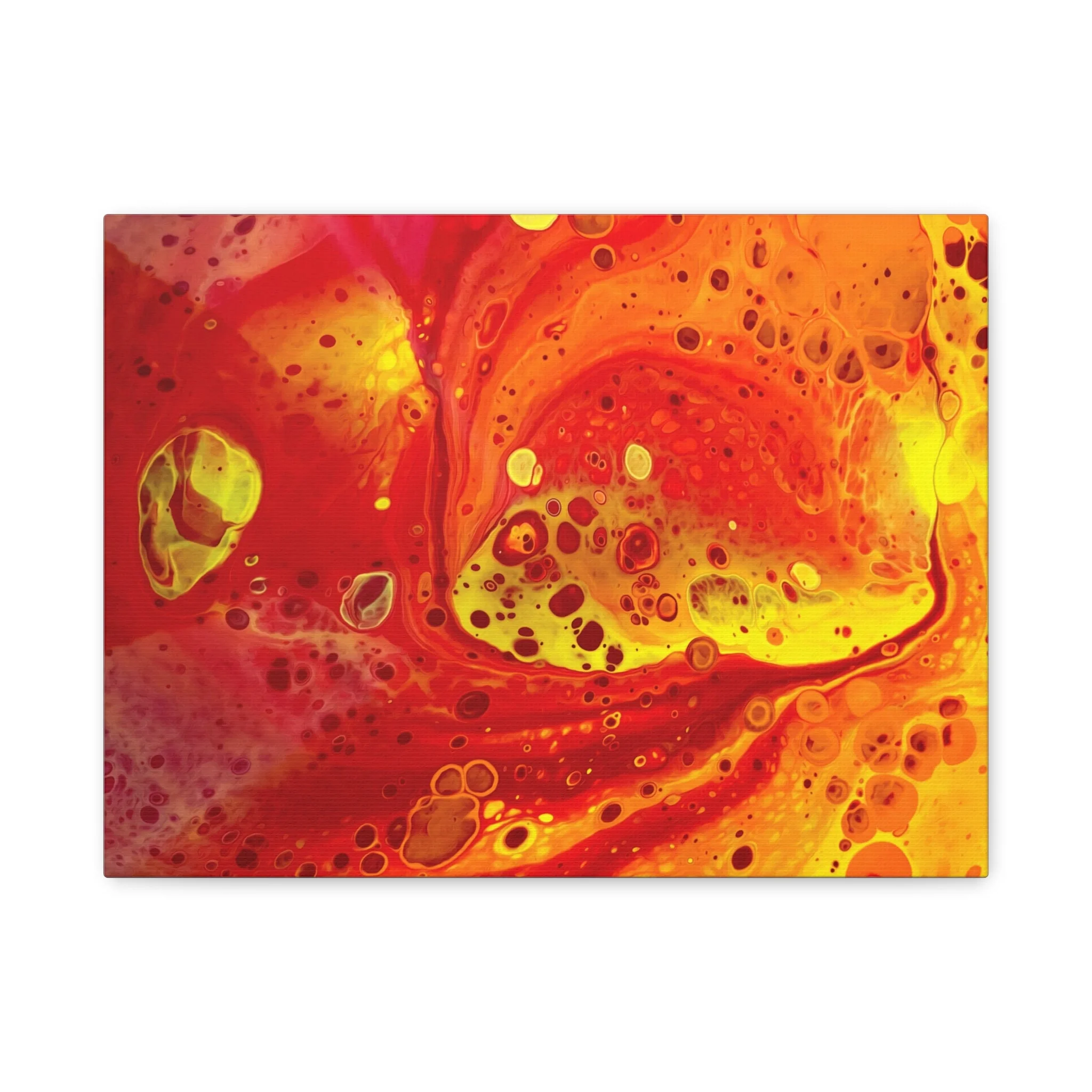 Bespattered Facade Flamin' Hot Stretched Matte Canvas Art Prints | Multiple Sizes - Image 4