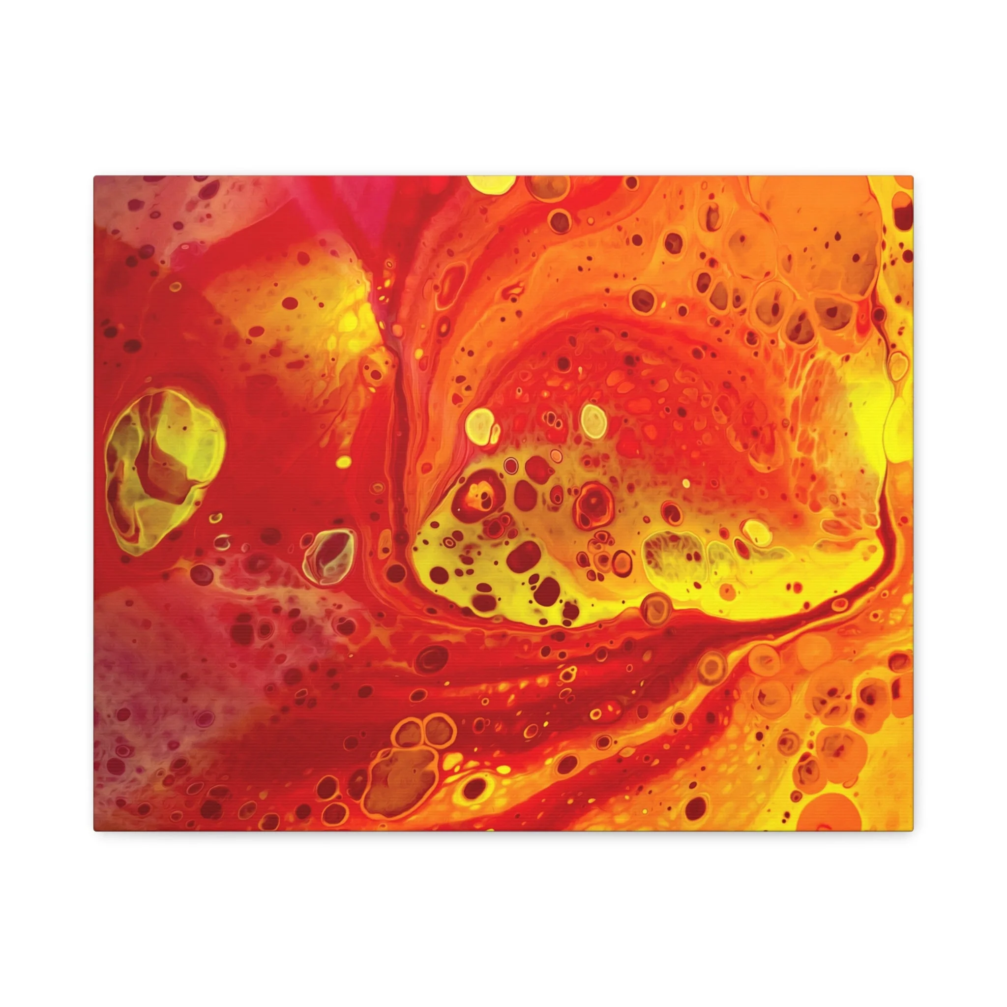 Bespattered Facade Flamin' Hot Stretched Matte Canvas Art Prints | Multiple Sizes - Image 7