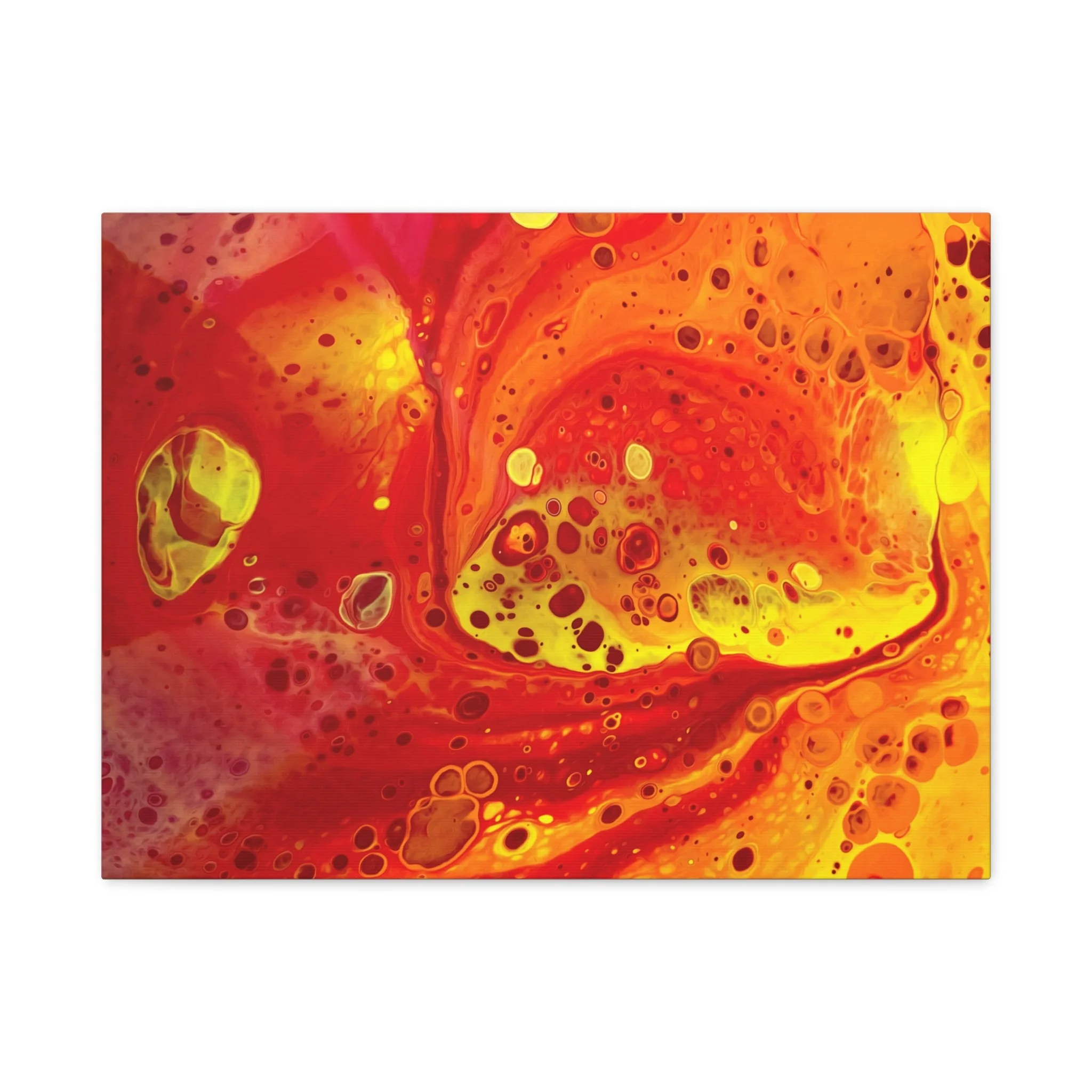 Bespattered Facade Flamin' Hot Stretched Matte Canvas Art Prints | Multiple Sizes - Image 9