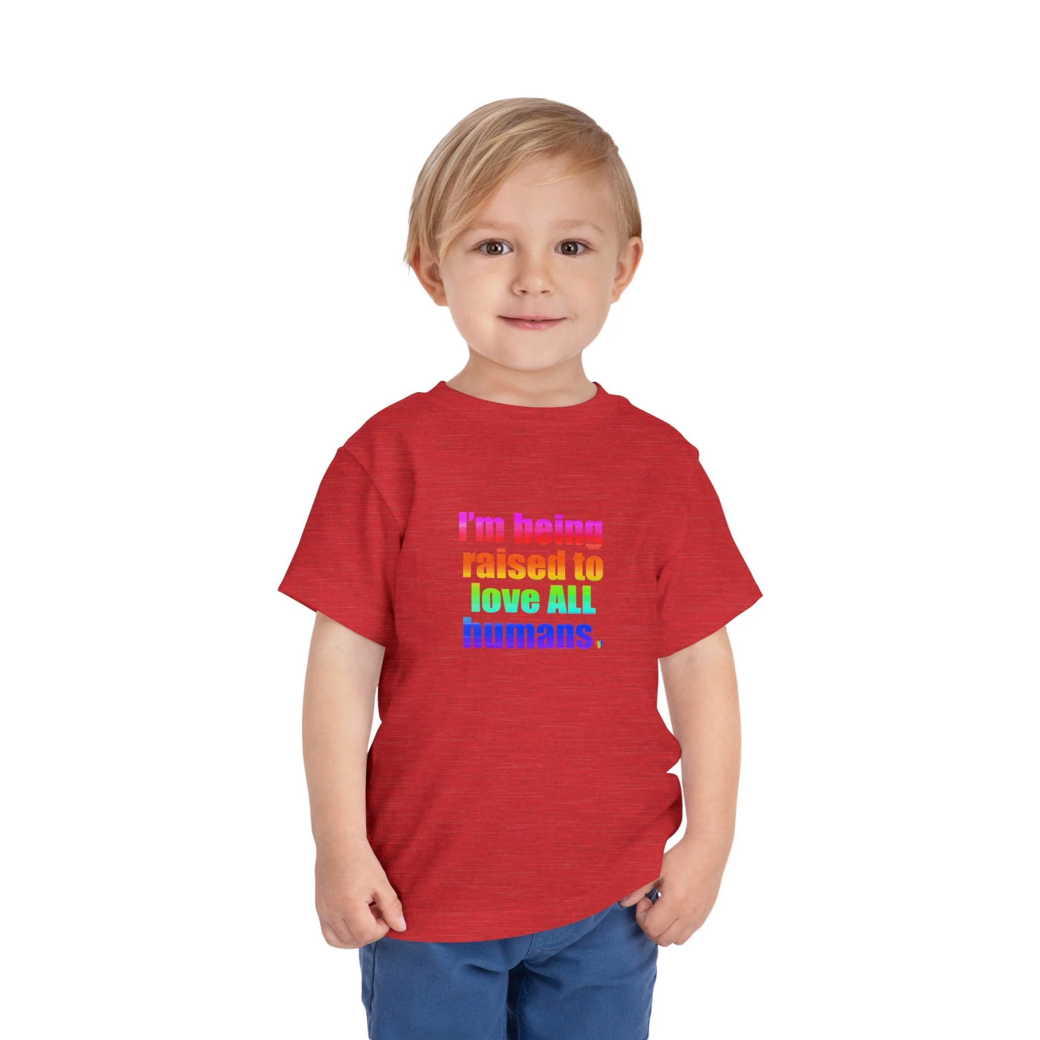Bespattered Facade Love All Humans Toddler Short Sleeve Tee - Image 11
