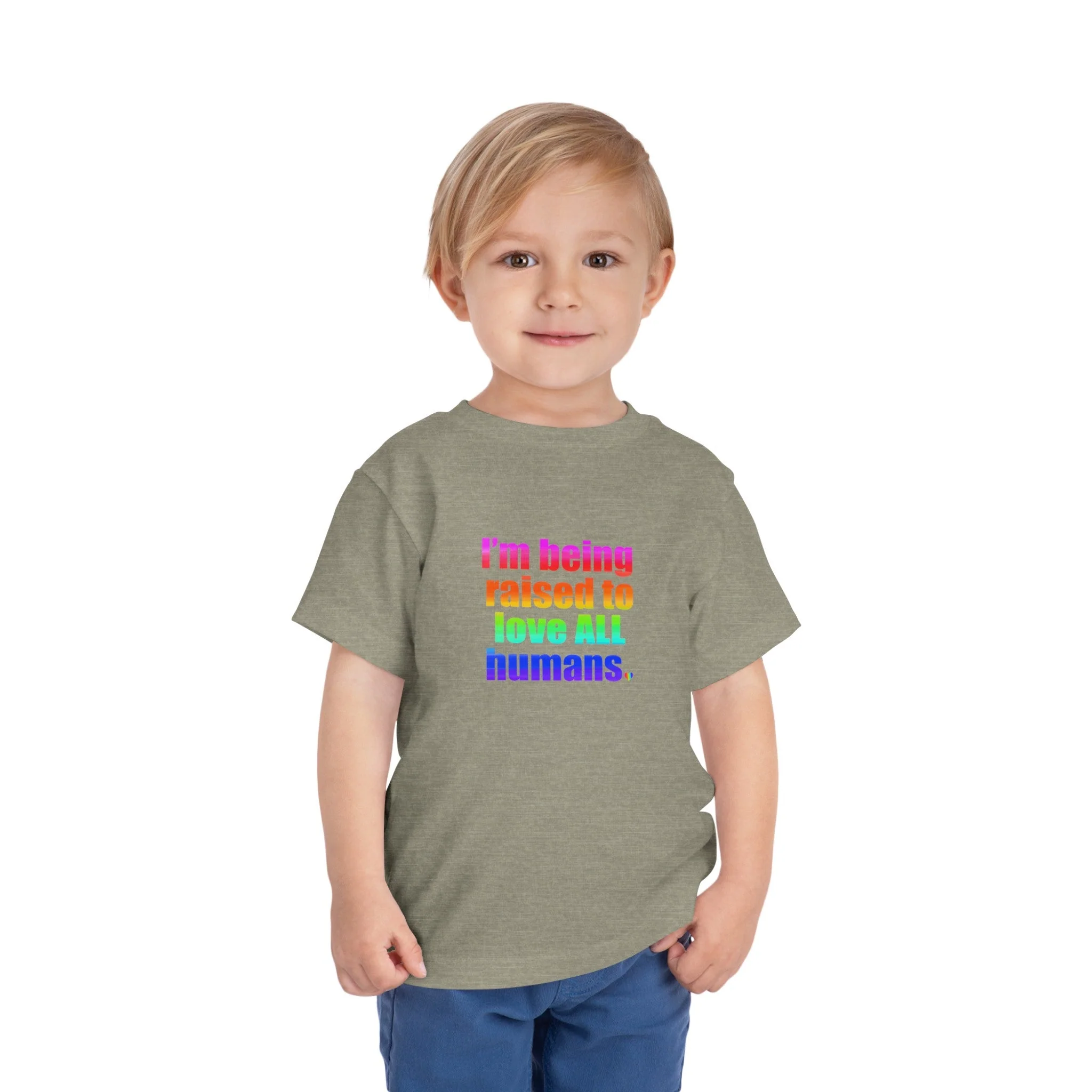 Bespattered Facade Love All Humans Toddler Short Sleeve Tee - Image 12