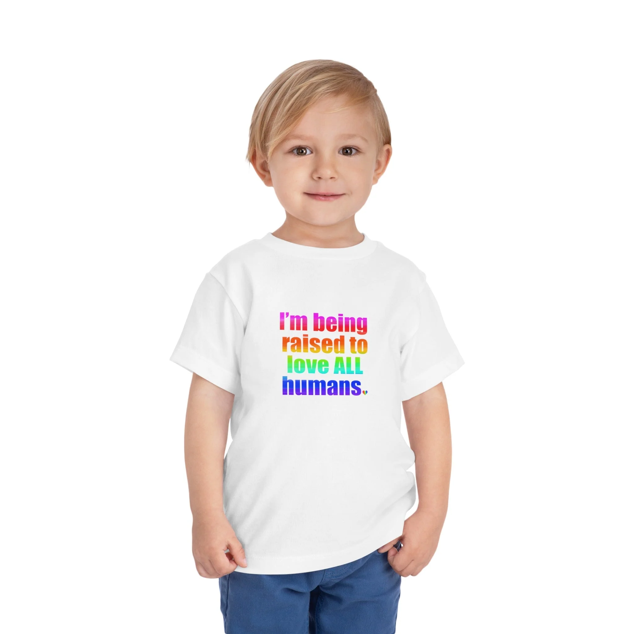 Bespattered Facade Love All Humans Toddler Short Sleeve Tee - Image 4