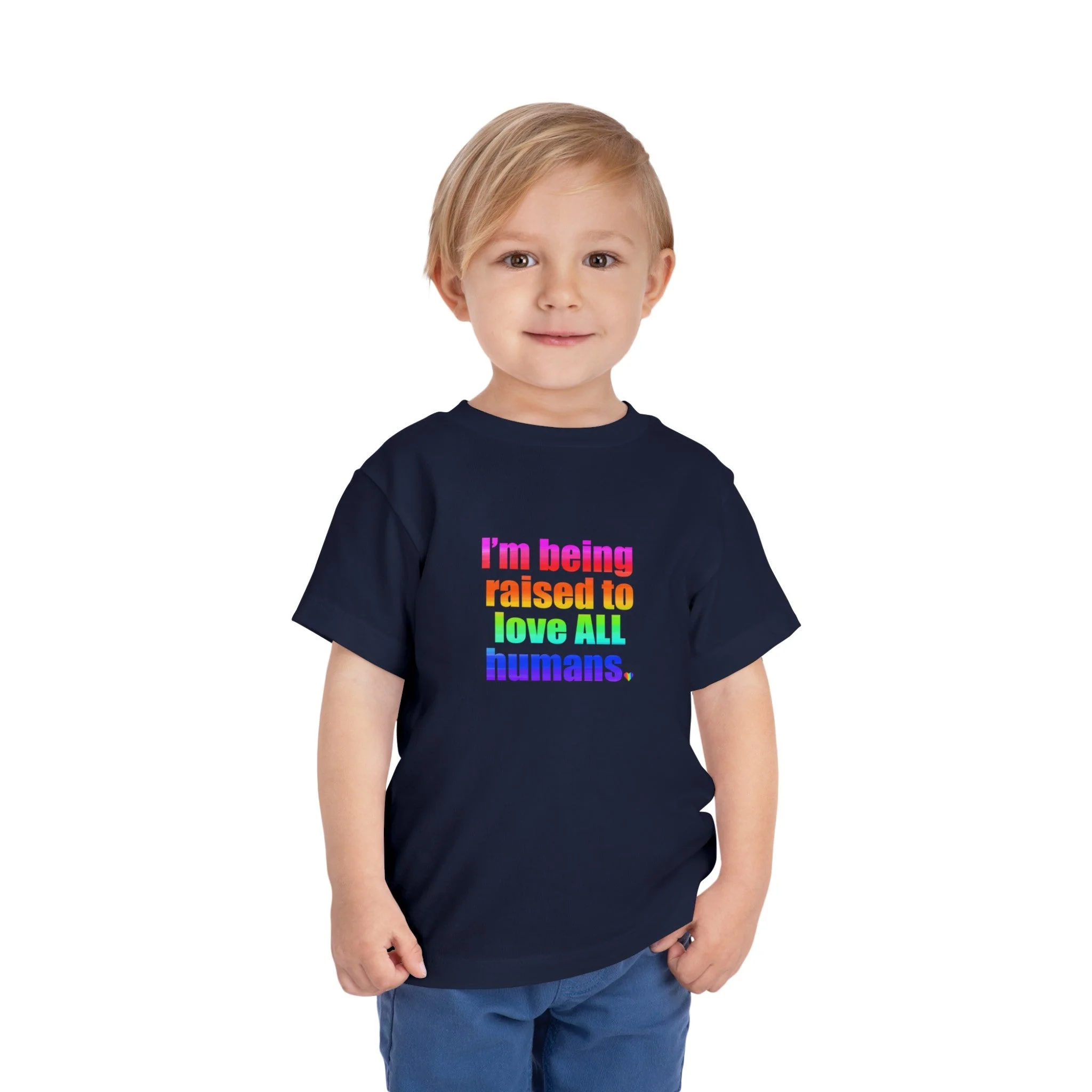 Bespattered Facade Love All Humans Toddler Short Sleeve Tee - Image 6