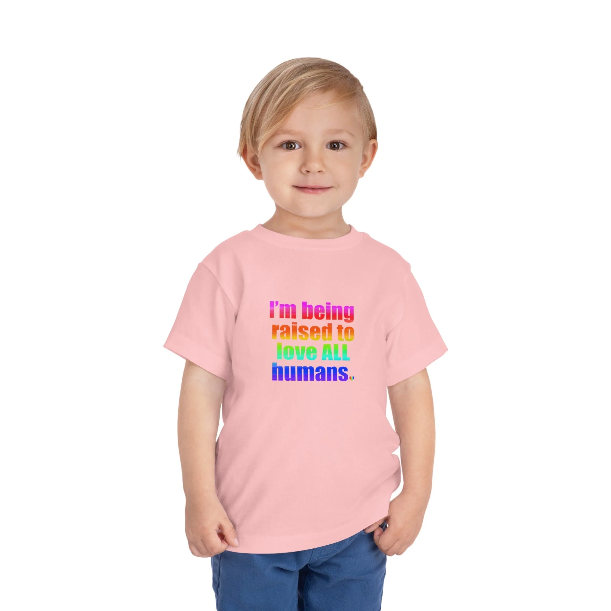 Bespattered Facade Love All Humans Toddler Short Sleeve Tee - Image 7