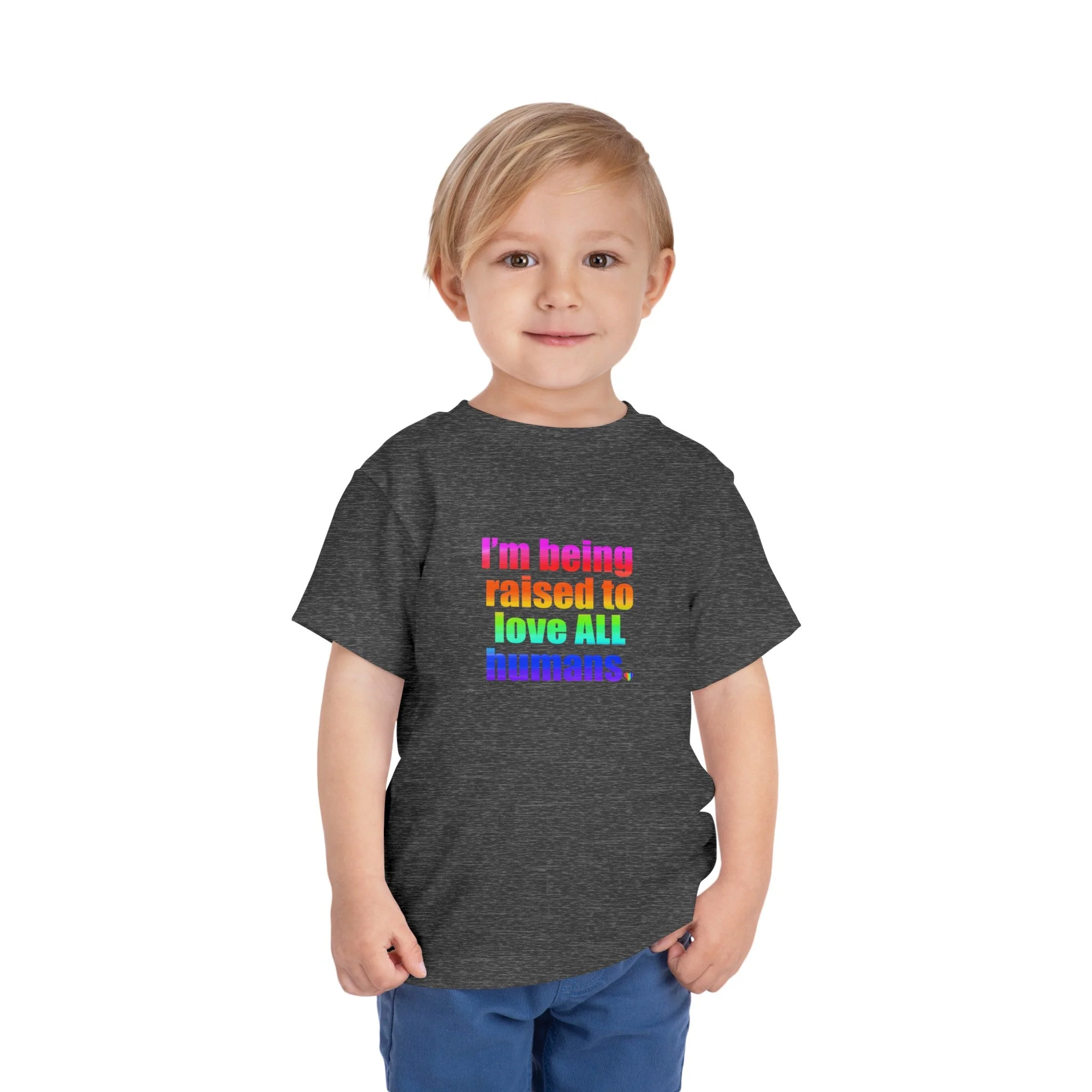 Bespattered Facade Love All Humans Toddler Short Sleeve Tee - Image 8