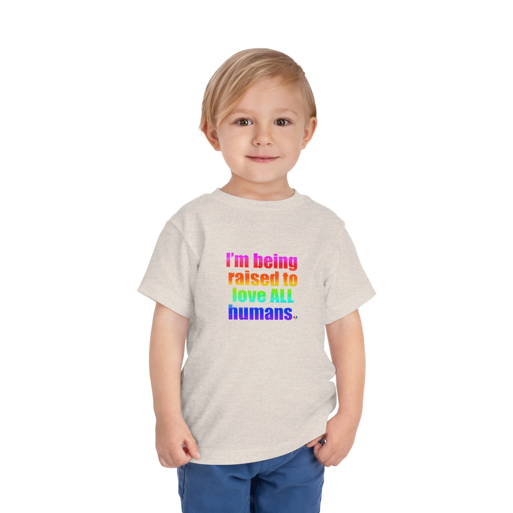 Bespattered Facade Love All Humans Toddler Short Sleeve Tee - Image 9