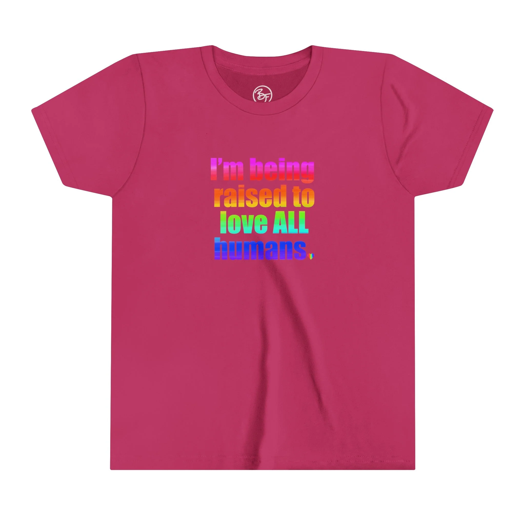 Bespattered Facade Love All Humans Youth Short Sleeve Tee - Image 10