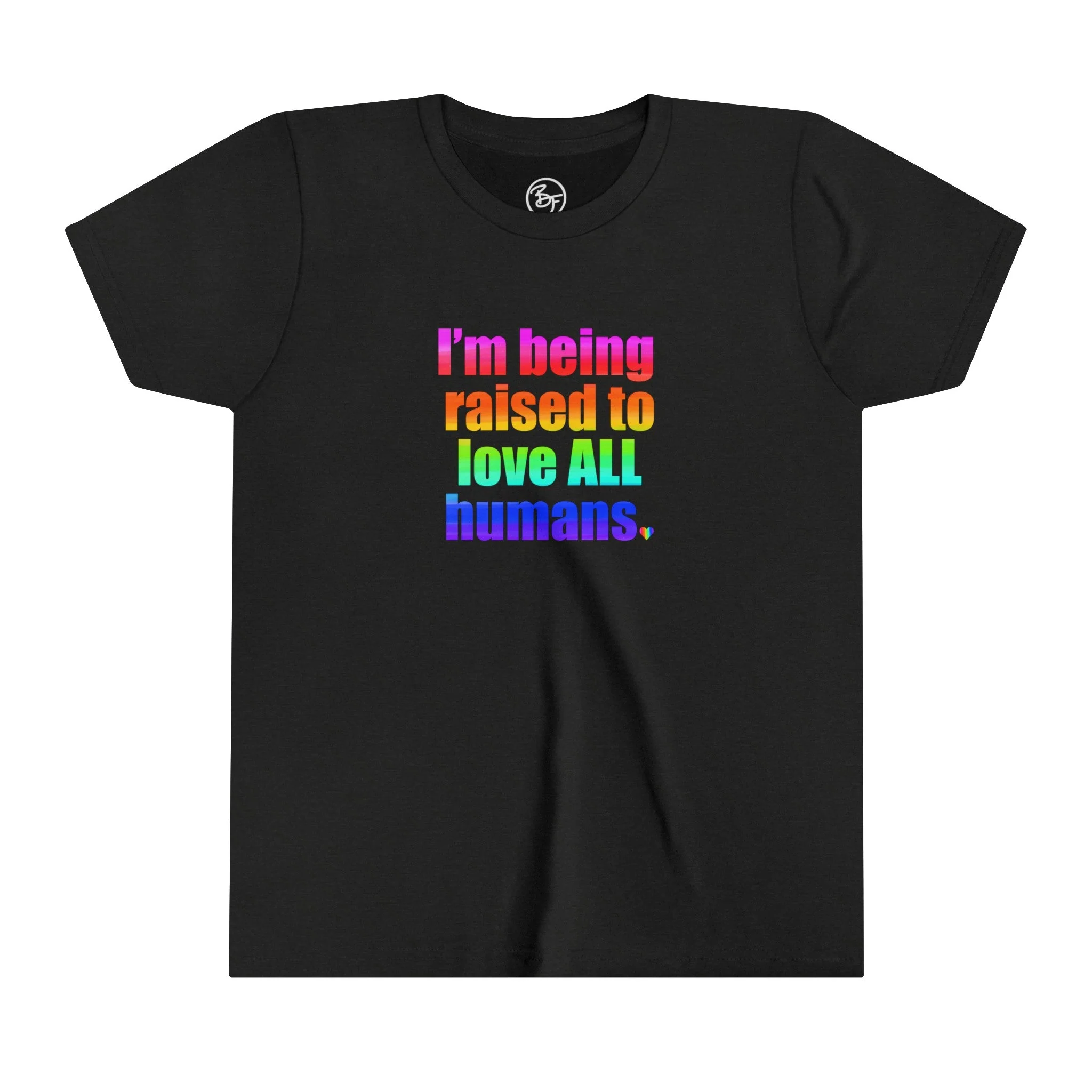Bespattered Facade Love All Humans Youth Short Sleeve Tee - Image 11