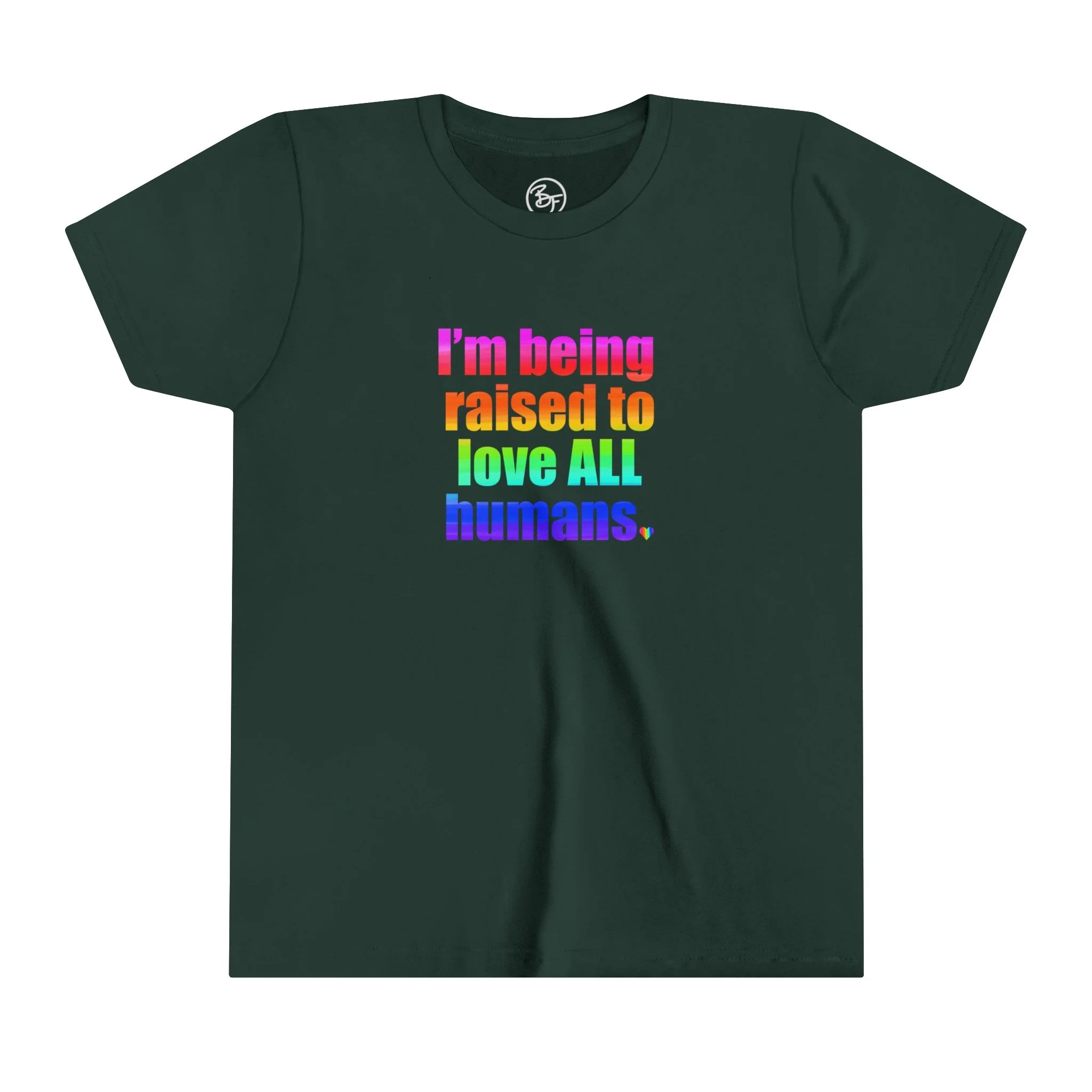Bespattered Facade Love All Humans Youth Short Sleeve Tee - Image 12