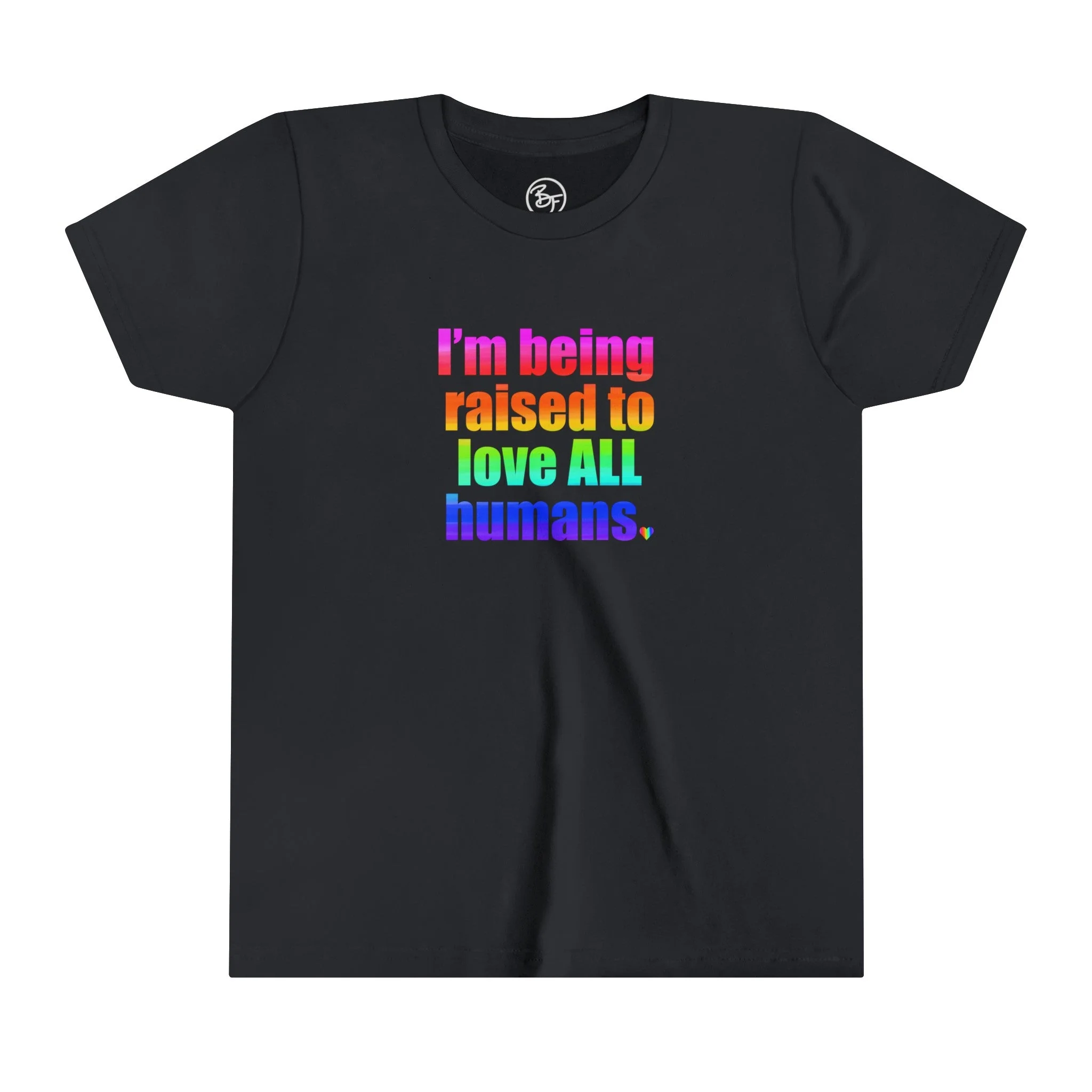 Bespattered Facade Love All Humans Youth Short Sleeve Tee - Image 13