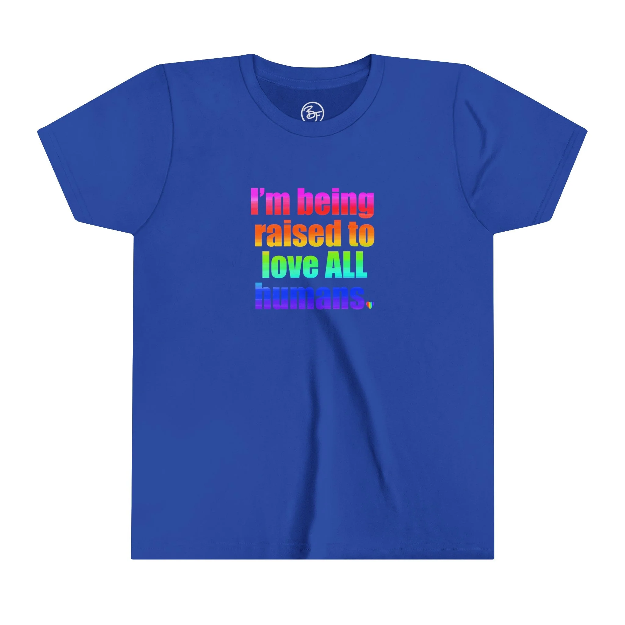 Bespattered Facade Love All Humans Youth Short Sleeve Tee - Image 8