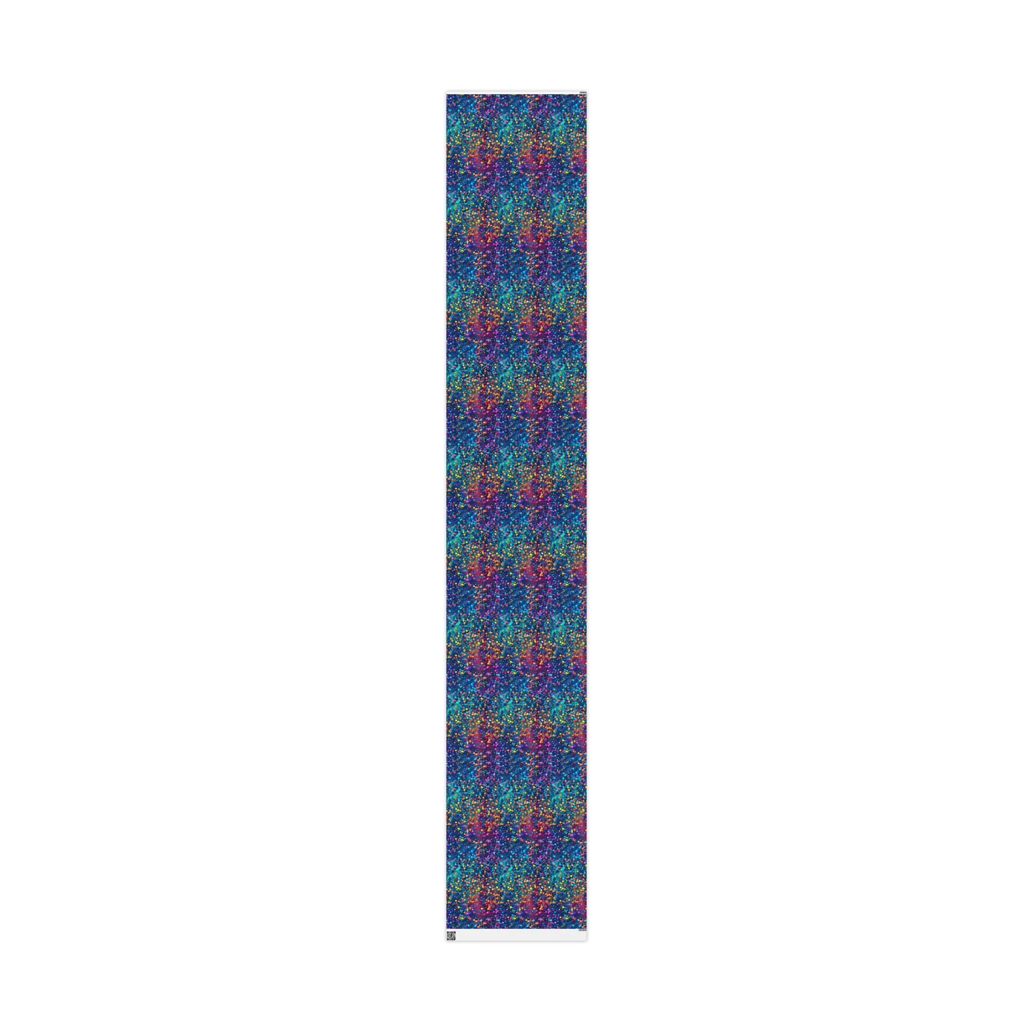 Bespattered Facade Party Time Rainbow Confetti Dots Wrapping Paper | Three Sizes | Glossy or Matte - Image 11