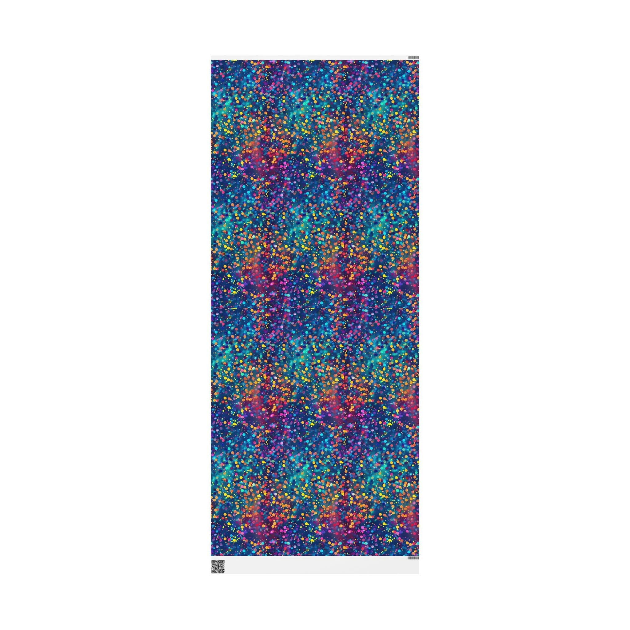 Bespattered Facade Party Time Rainbow Confetti Dots Wrapping Paper | Three Sizes | Glossy or Matte - Image 9