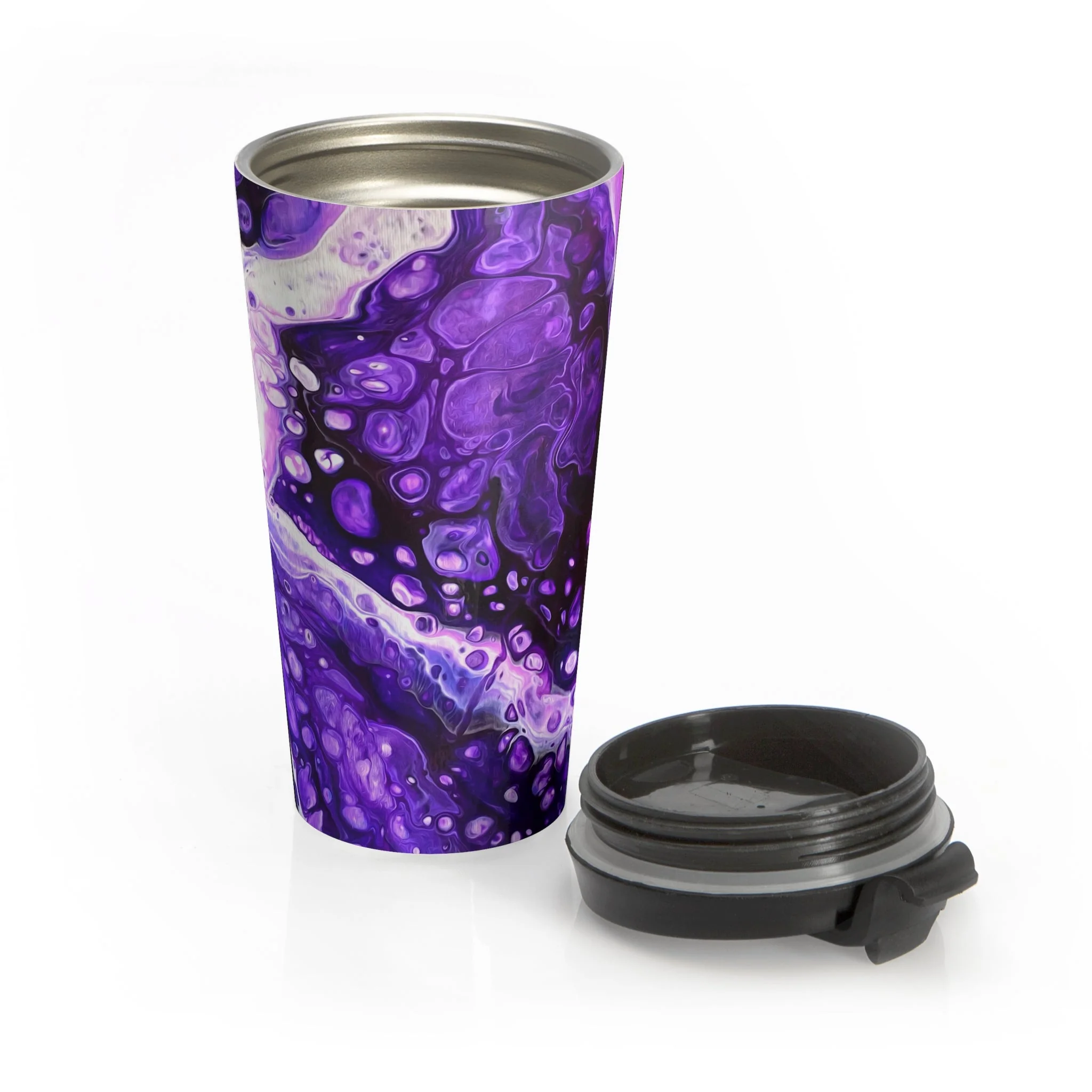 Bespattered Facade Purple Haze Stainless Steel Travel Mug - Image 5