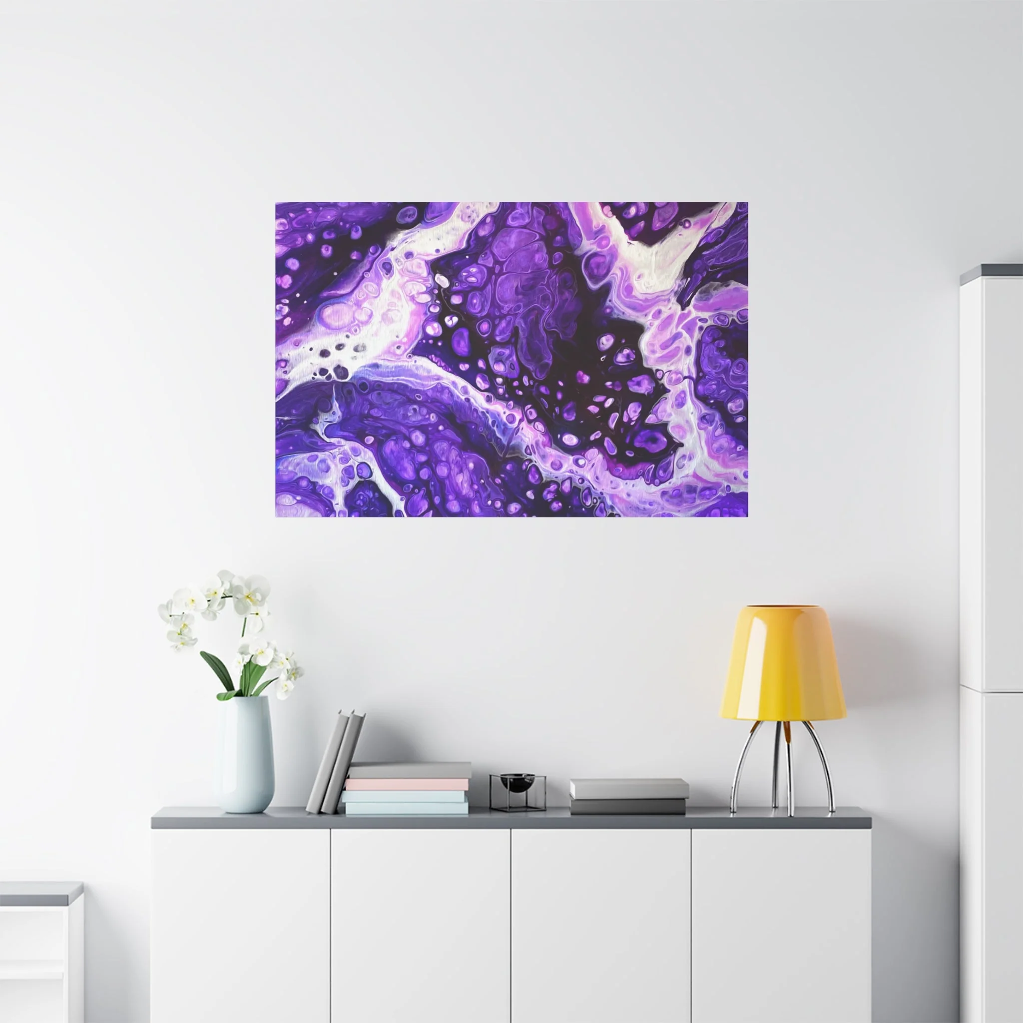Bespattered Facade Purple Haze Stretched Matte Canvas Art Prints | Multiple Sizes - Image 27