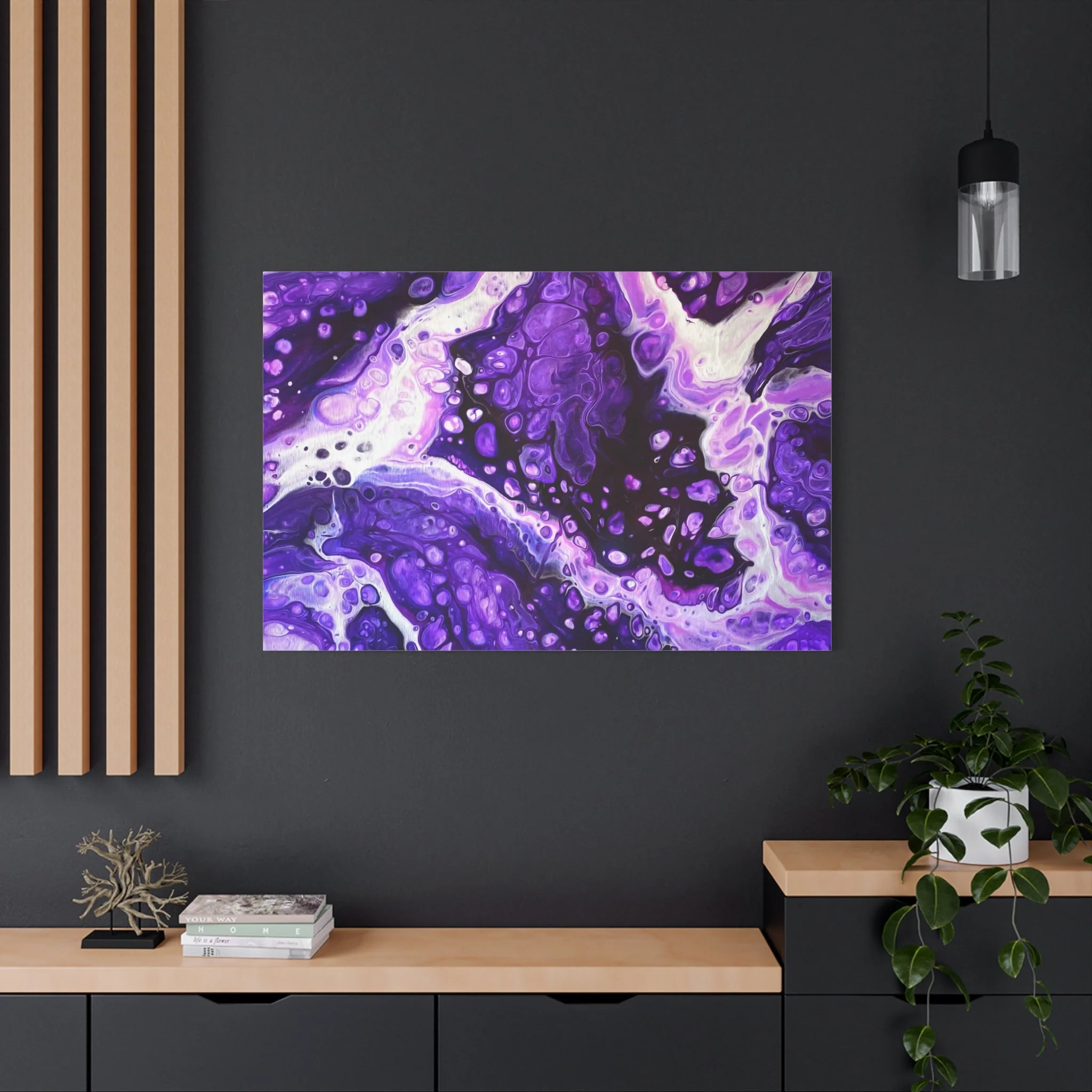 Bespattered Facade Purple Haze Stretched Matte Canvas Art Prints | Multiple Sizes - Image 28