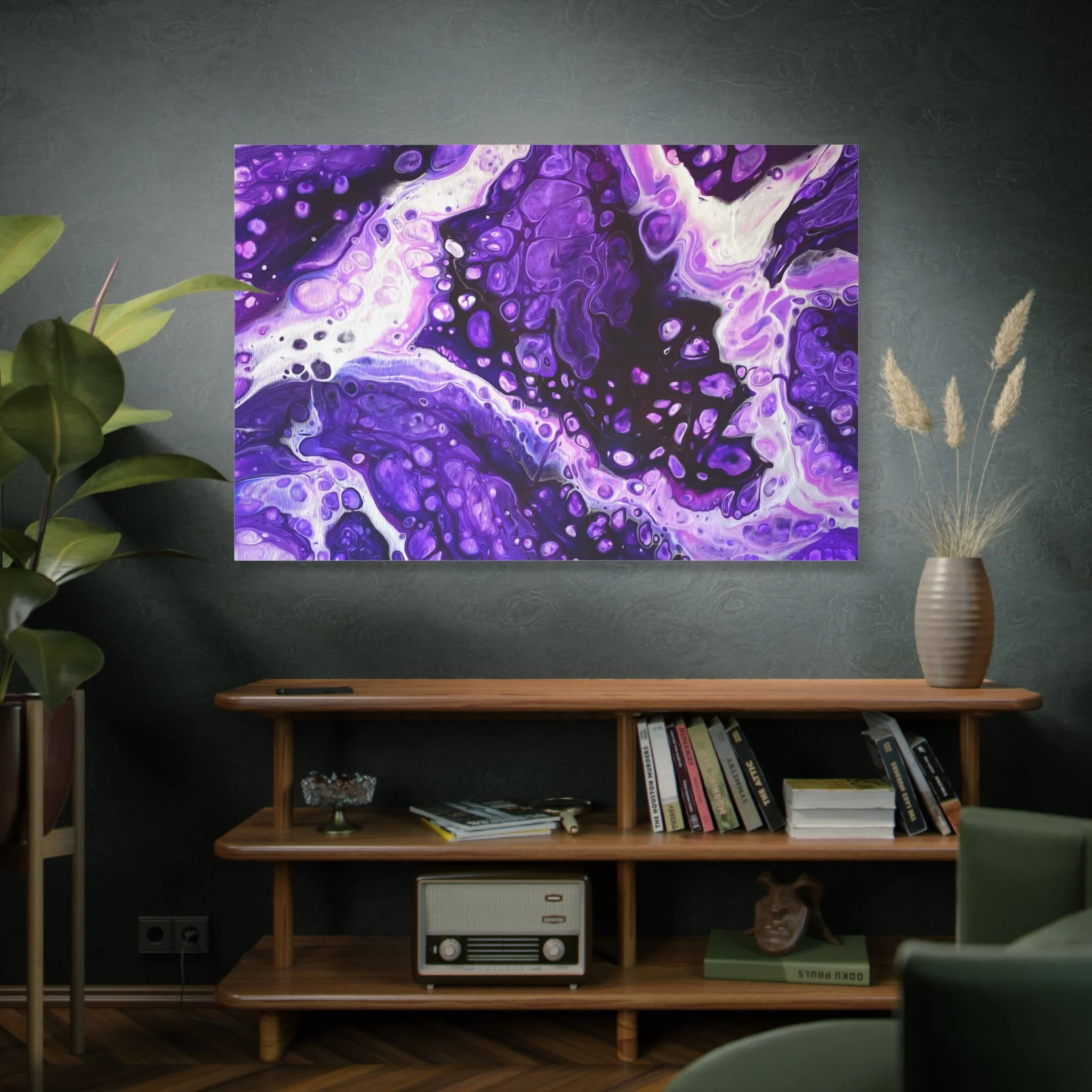 Bespattered Facade Purple Haze Stretched Matte Canvas Art Prints | Multiple Sizes - Image 29