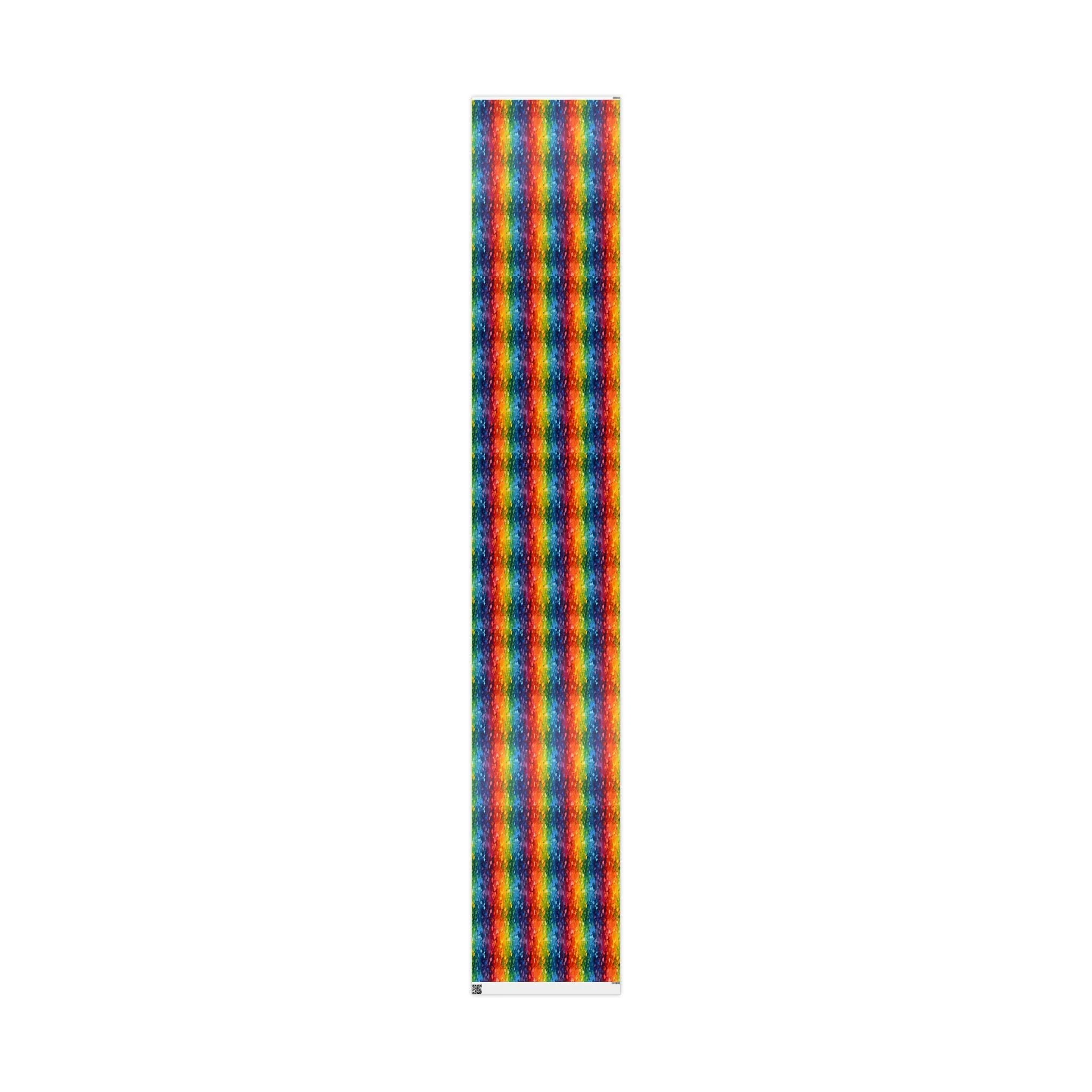 Bespattered Facade Rainbow Brushstrokes Wrapping Paper | Three Sizes | Glossy or Matte - Image 10