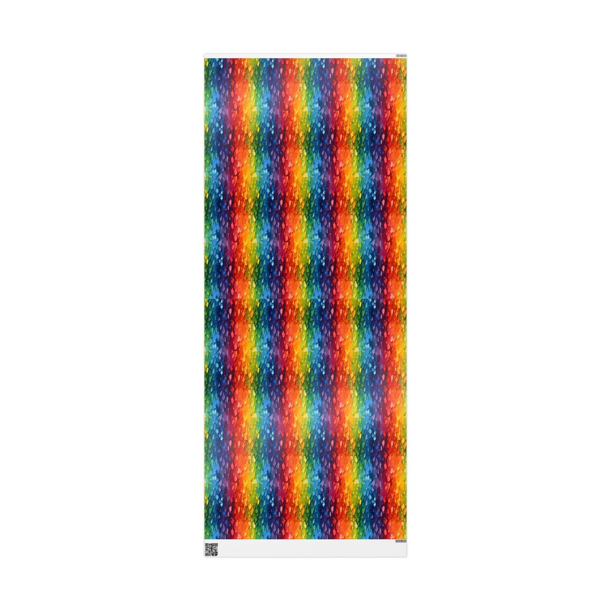 Bespattered Facade Rainbow Brushstrokes Wrapping Paper | Three Sizes | Glossy or Matte - Image 8