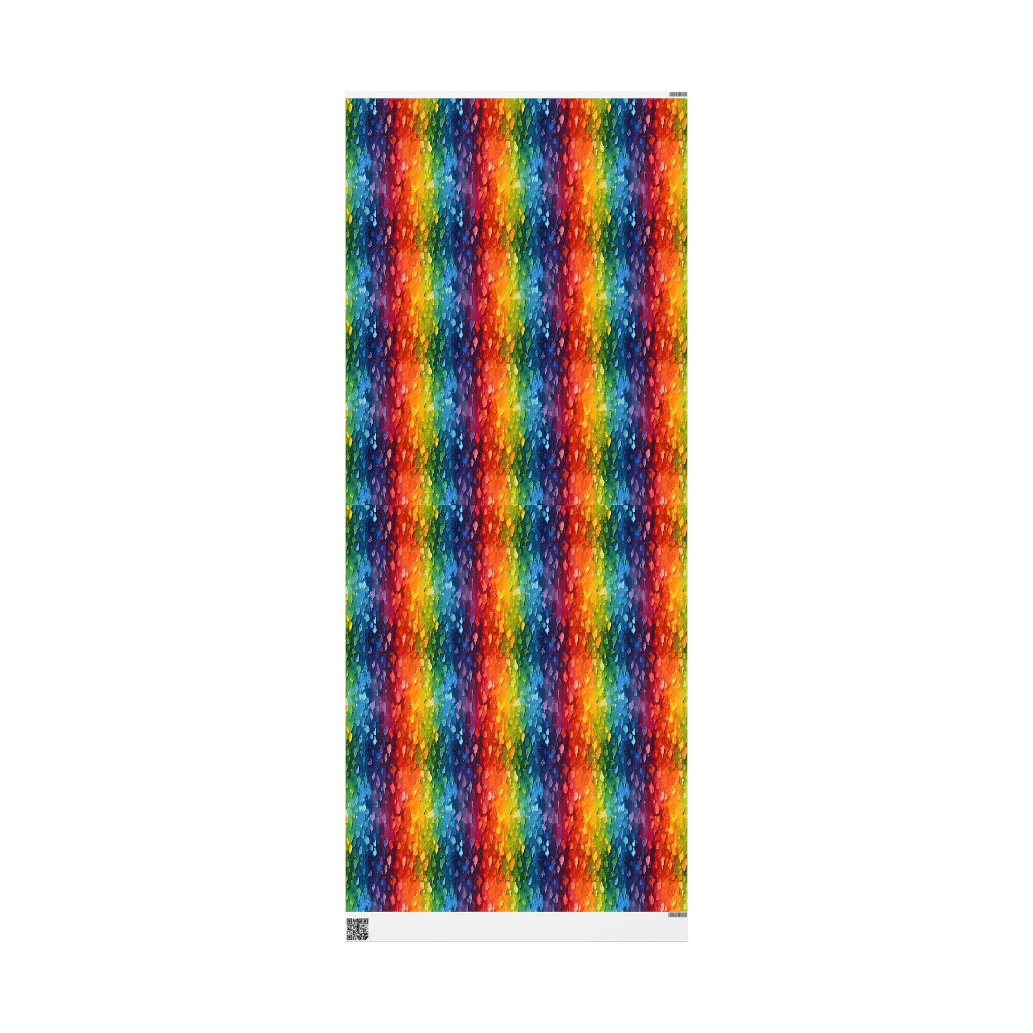 Bespattered Facade Rainbow Brushstrokes Wrapping Paper | Three Sizes | Glossy or Matte - Image 9