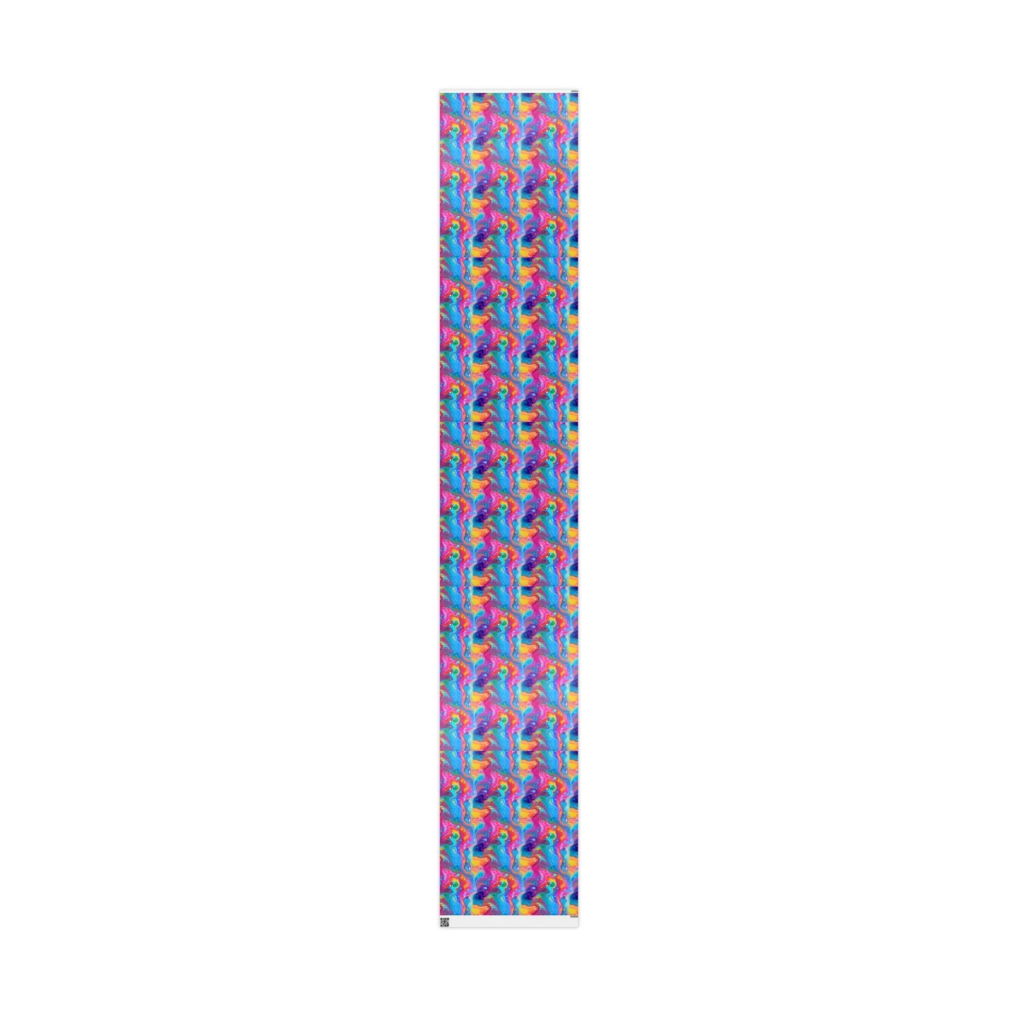 Bespattered Facade Rainbow Flow Wrapping Paper | Three Sizes | Glossy or Matte - Image 10