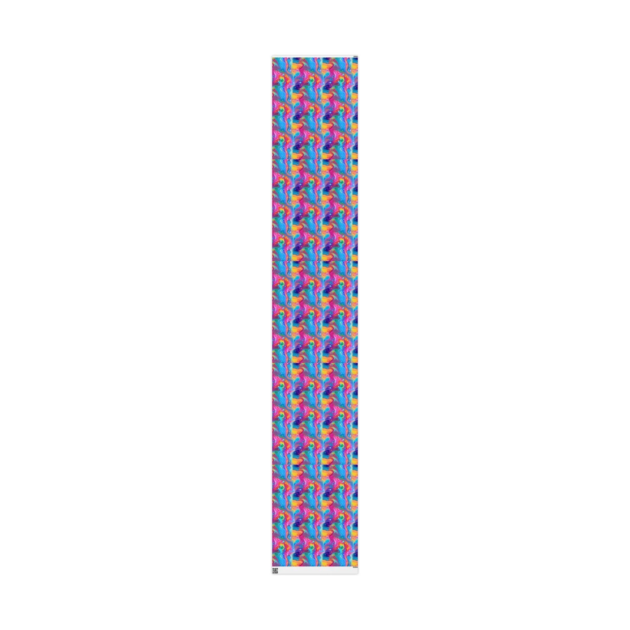 Bespattered Facade Rainbow Flow Wrapping Paper | Three Sizes | Glossy or Matte - Image 11
