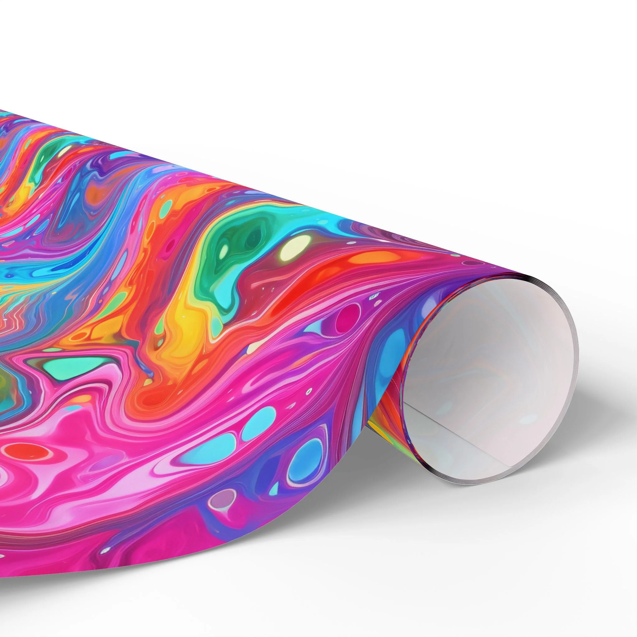 Bespattered Facade Rainbow Flow Wrapping Paper | Three Sizes | Glossy or Matte - Image 5