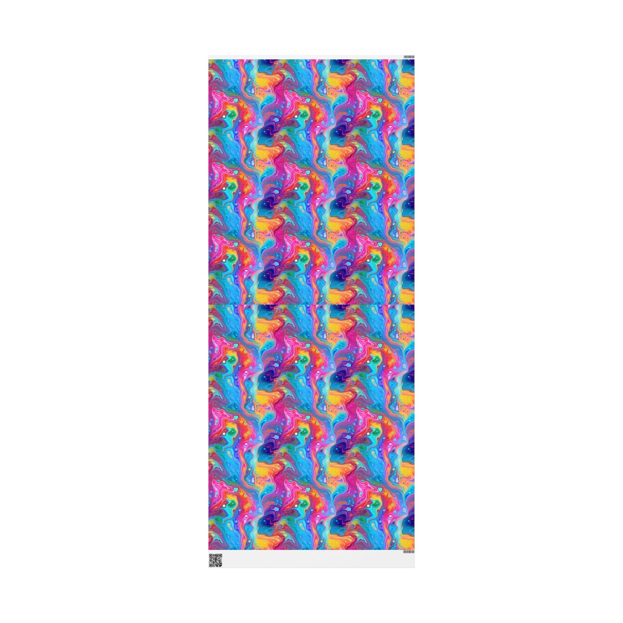 Bespattered Facade Rainbow Flow Wrapping Paper | Three Sizes | Glossy or Matte - Image 9