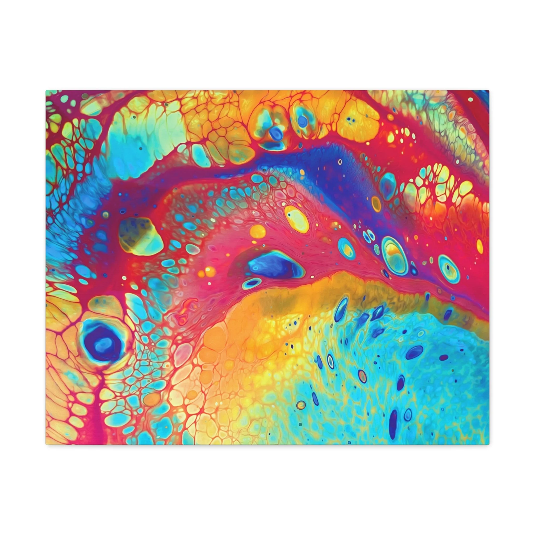 Bespattered Facade Rainbow Galaxy Stretched Matte Canvas Art Prints | Multiple Sizes - Image 13