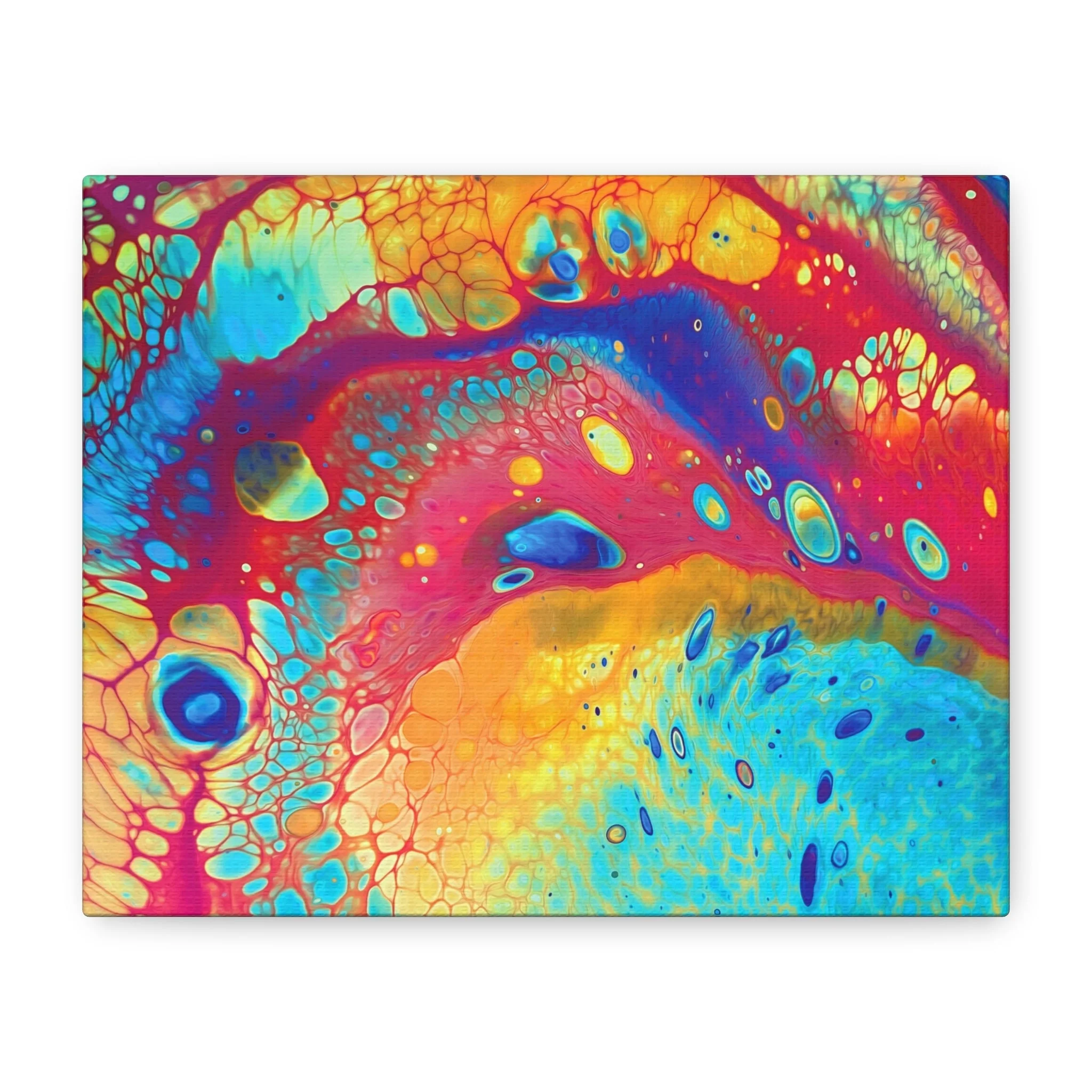 Bespattered Facade Rainbow Galaxy Stretched Matte Canvas Art Prints | Multiple Sizes - Image 2