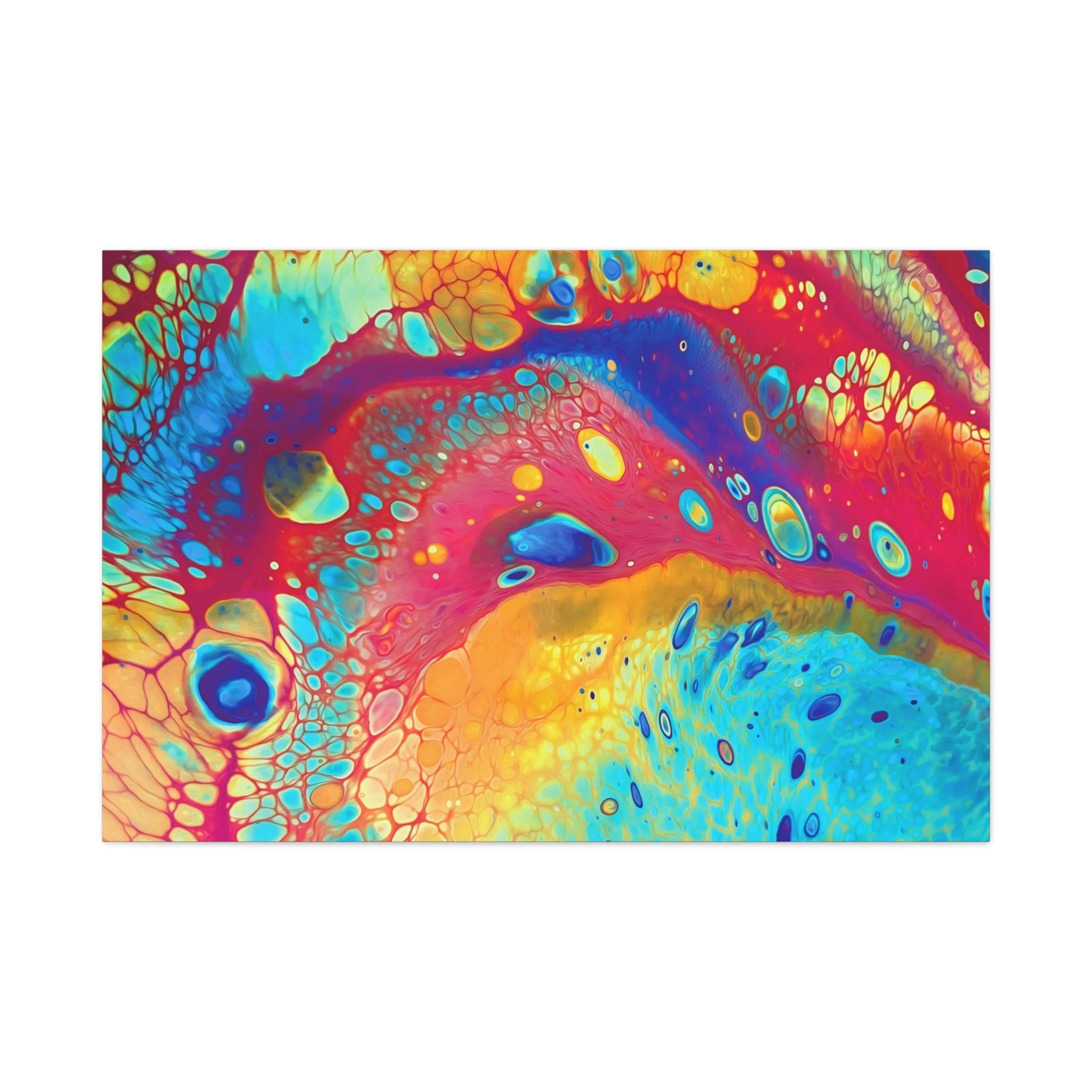 Bespattered Facade Rainbow Galaxy Stretched Matte Canvas Art Prints | Multiple Sizes - Image 21