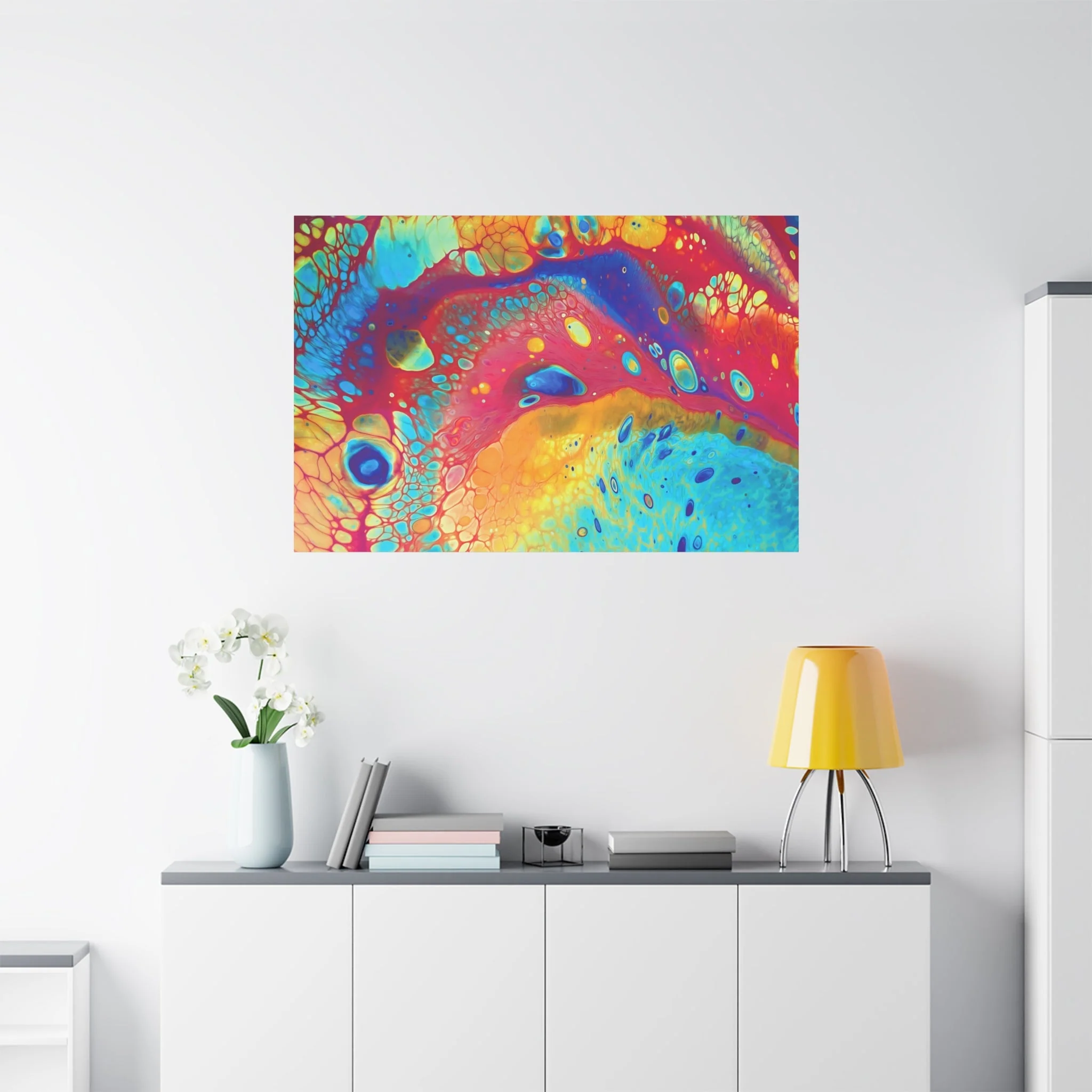 Bespattered Facade Rainbow Galaxy Stretched Matte Canvas Art Prints | Multiple Sizes - Image 27