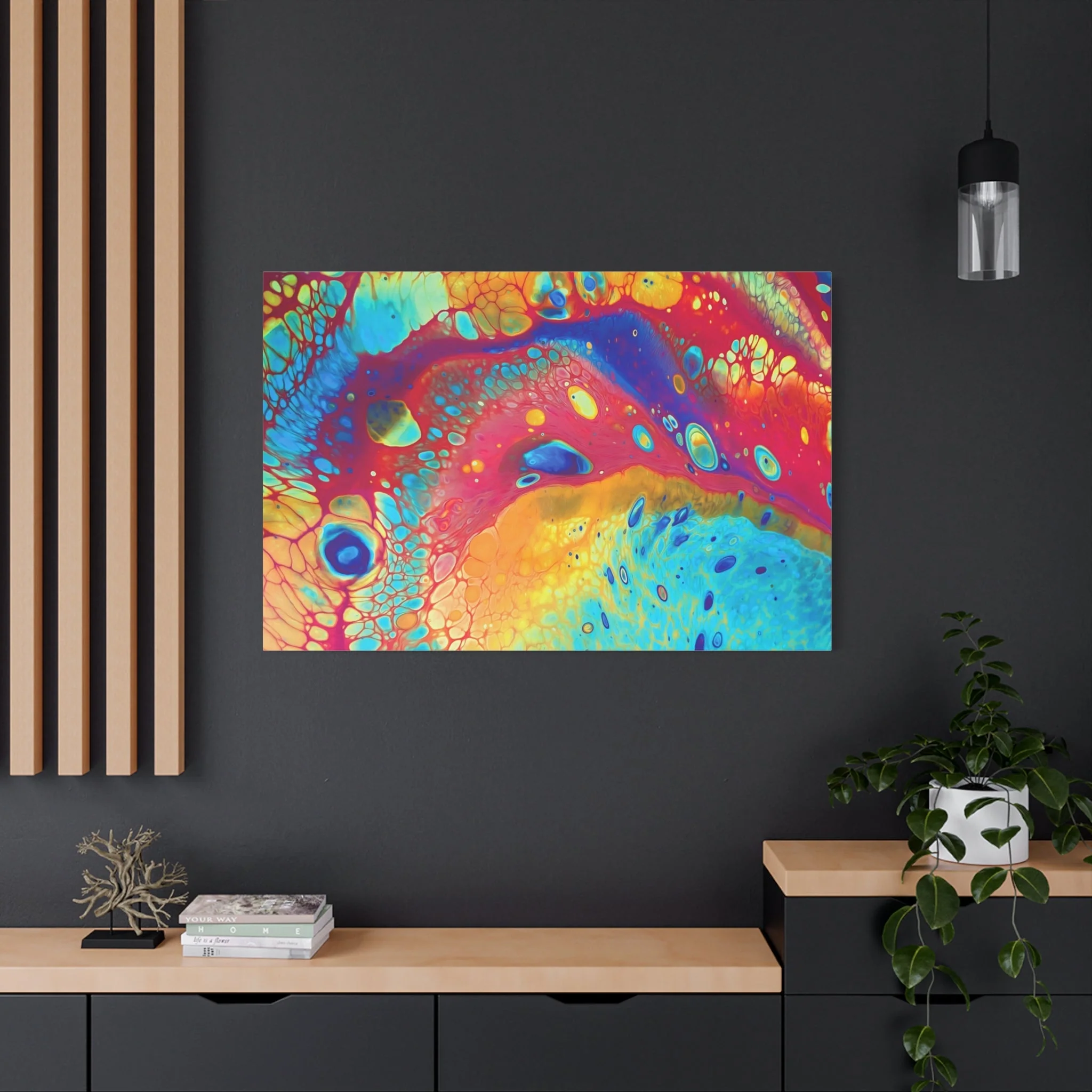 Bespattered Facade Rainbow Galaxy Stretched Matte Canvas Art Prints | Multiple Sizes - Image 28