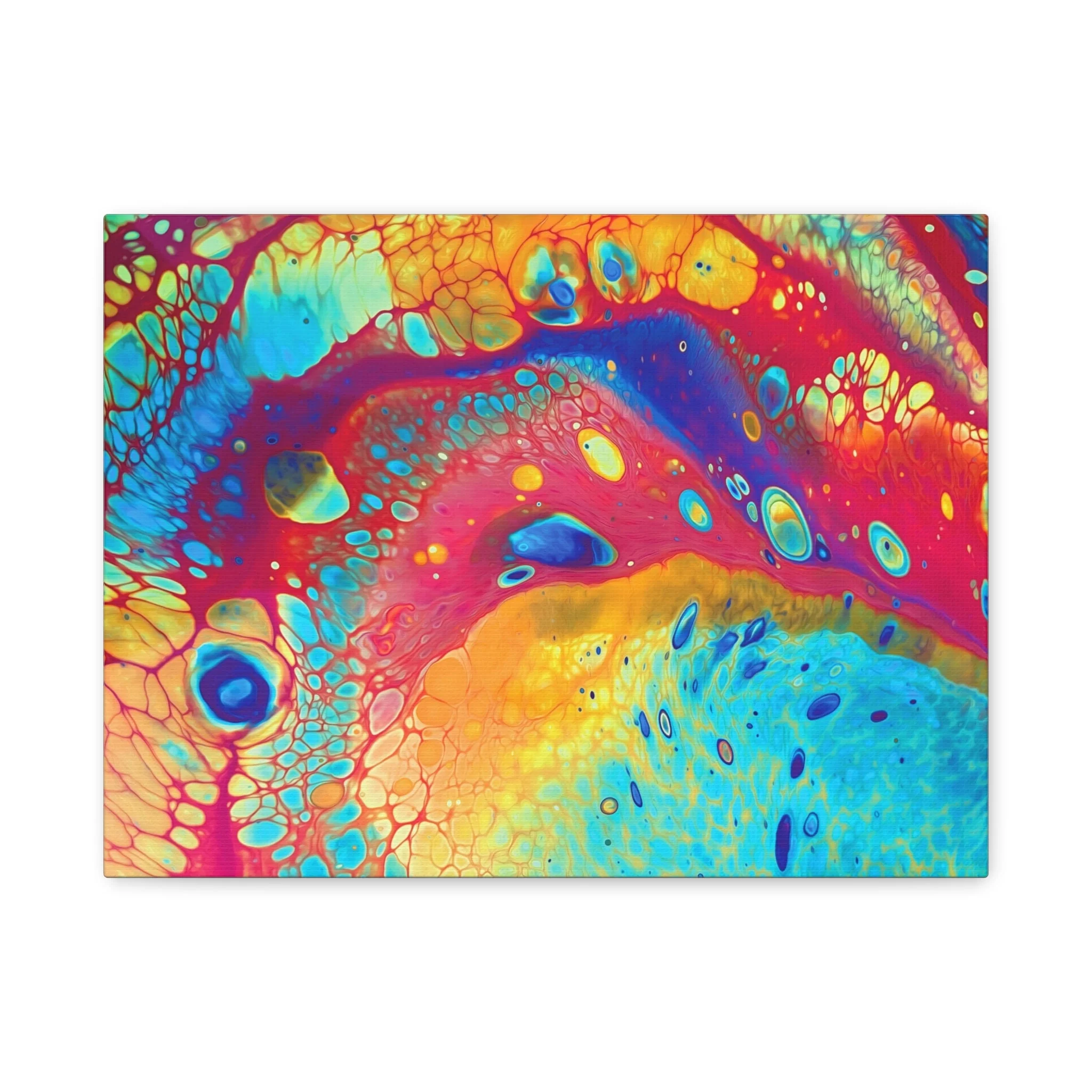Bespattered Facade Rainbow Galaxy Stretched Matte Canvas Art Prints | Multiple Sizes - Image 4