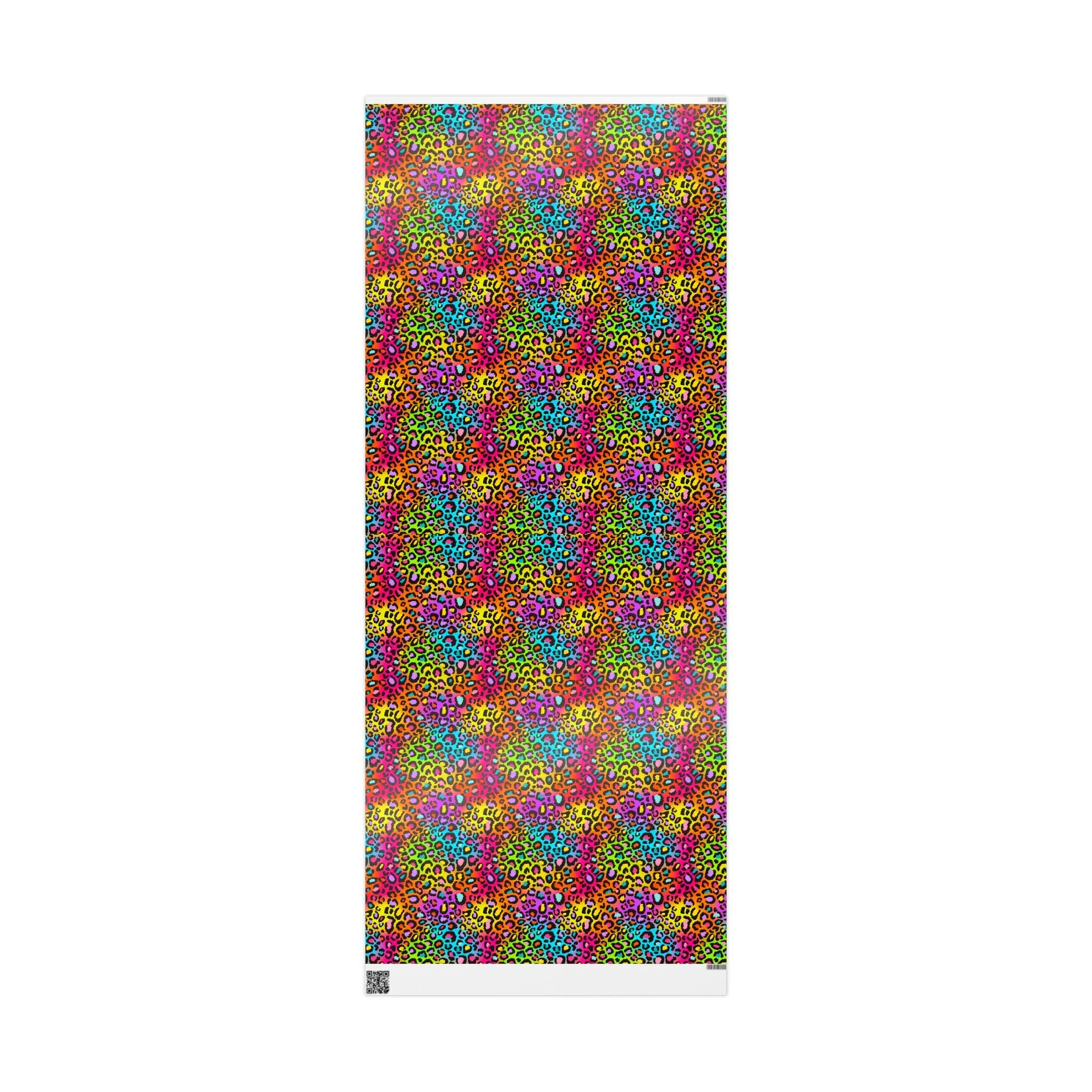 Bespattered Facade Rainbow Leopard Wrapping Paper | Three Sizes | Glossy or Matte - Image 11