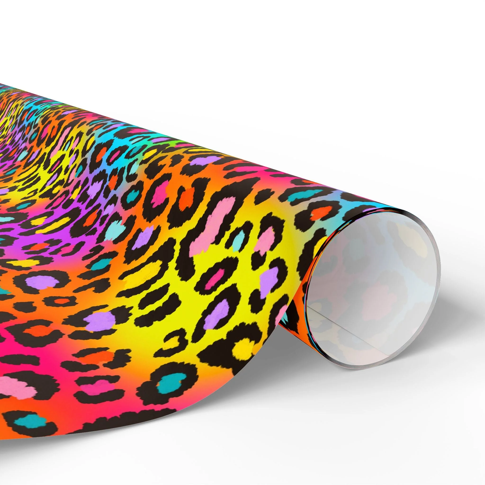 Bespattered Facade Rainbow Leopard Wrapping Paper | Three Sizes | Glossy or Matte - Image 5