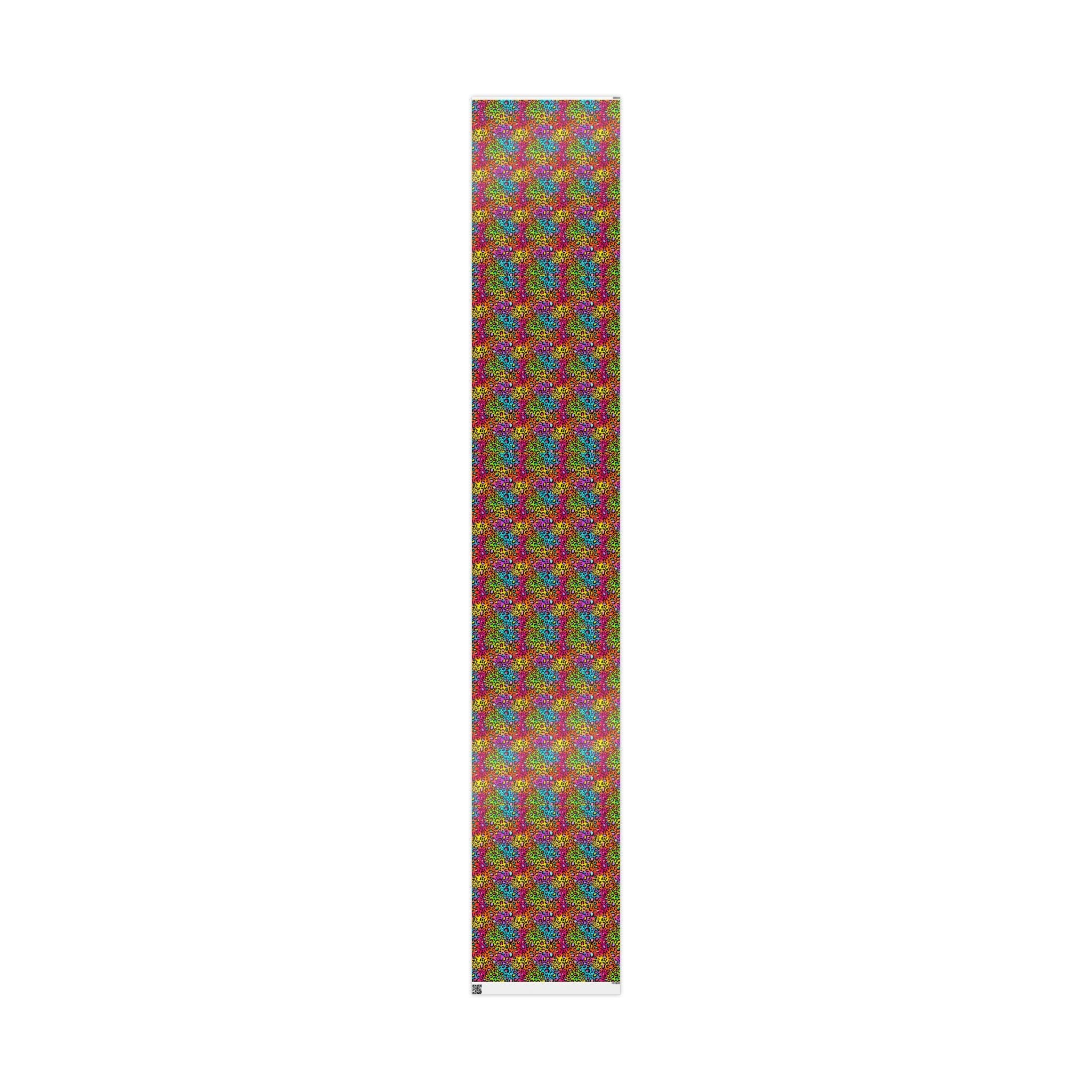 Bespattered Facade Rainbow Leopard Wrapping Paper | Three Sizes | Glossy or Matte - Image 7