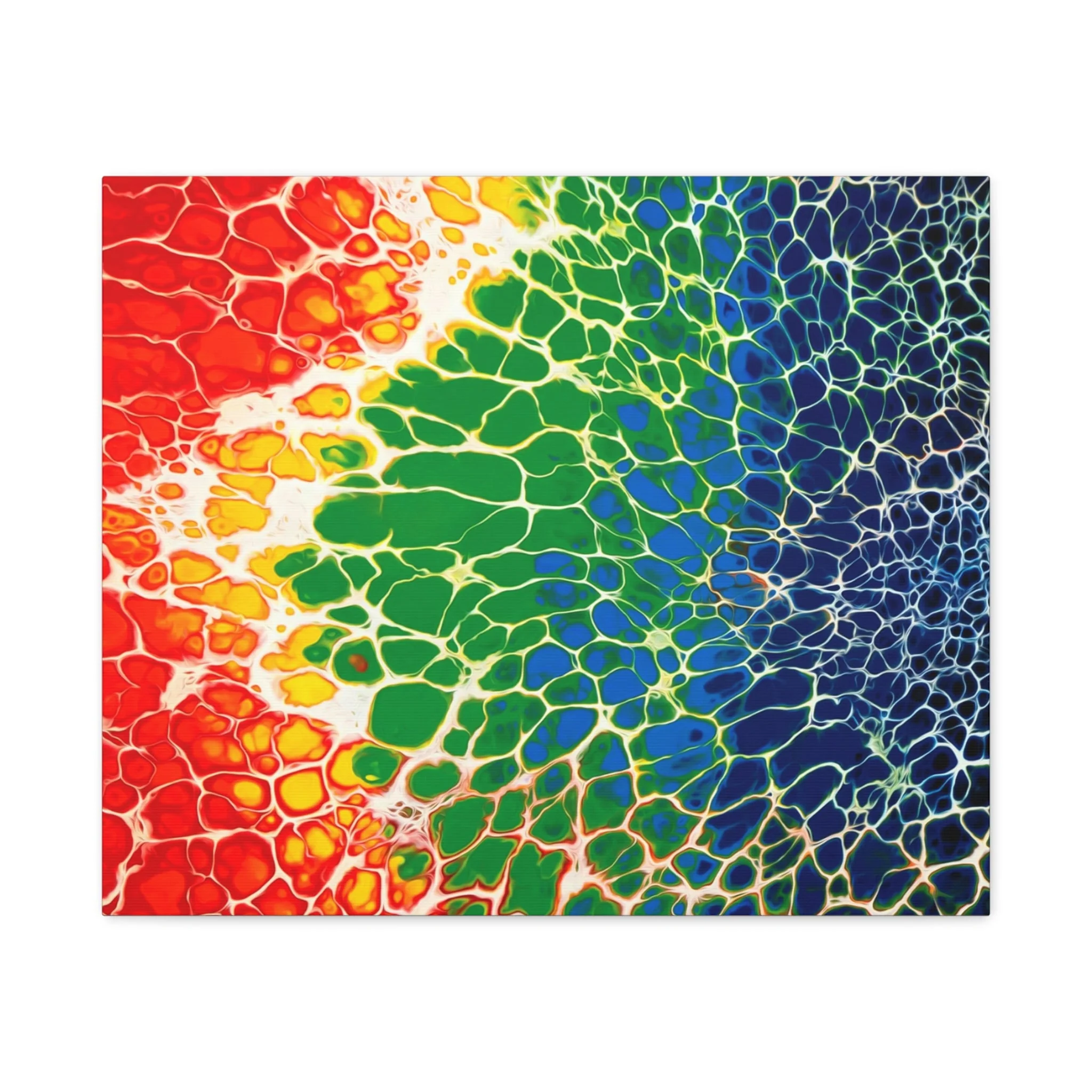 Bespattered Facade Rainbow Seaside Stretched Matte Canvas Art Prints | Multiple Sizes - Image 10