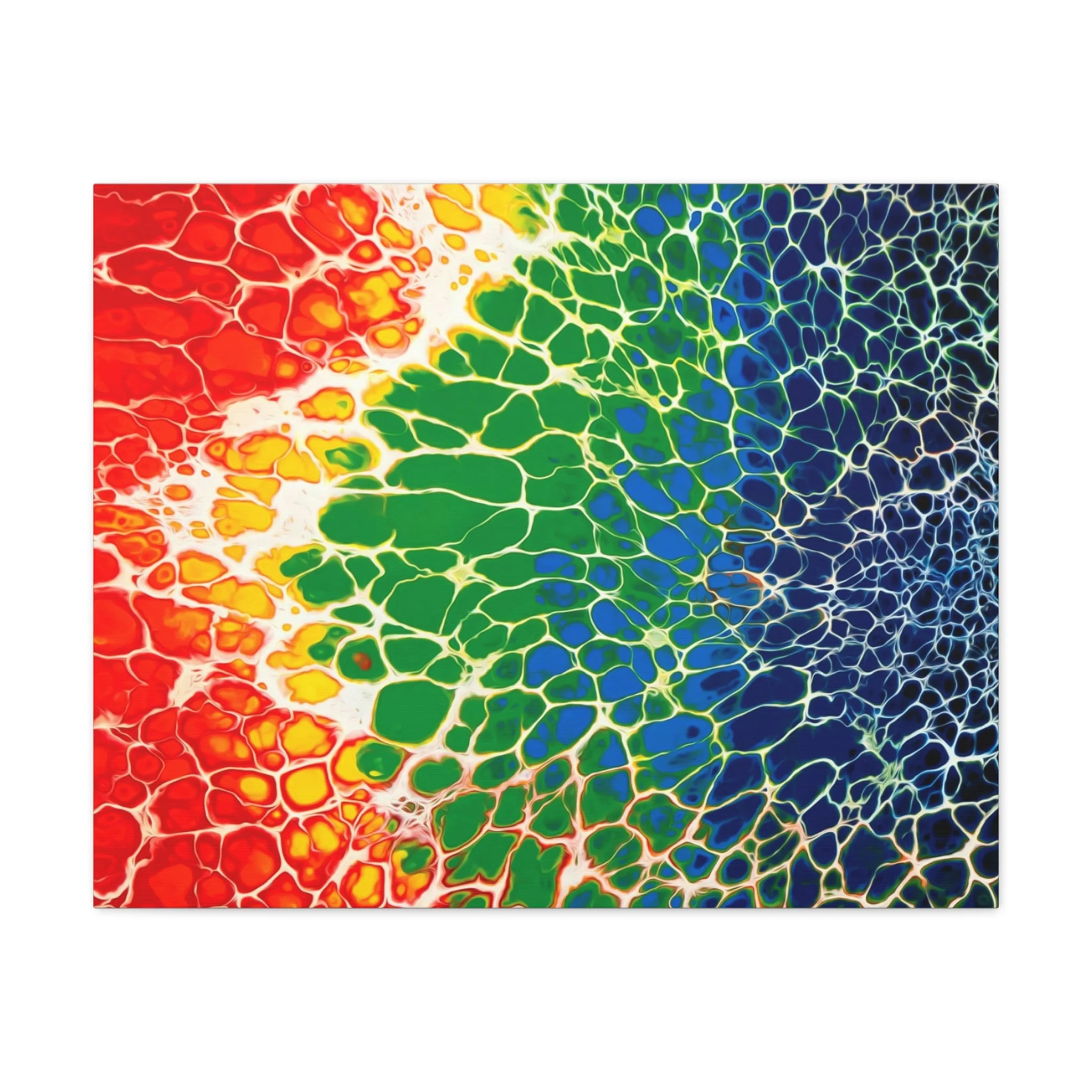 Bespattered Facade Rainbow Seaside Stretched Matte Canvas Art Prints | Multiple Sizes - Image 13