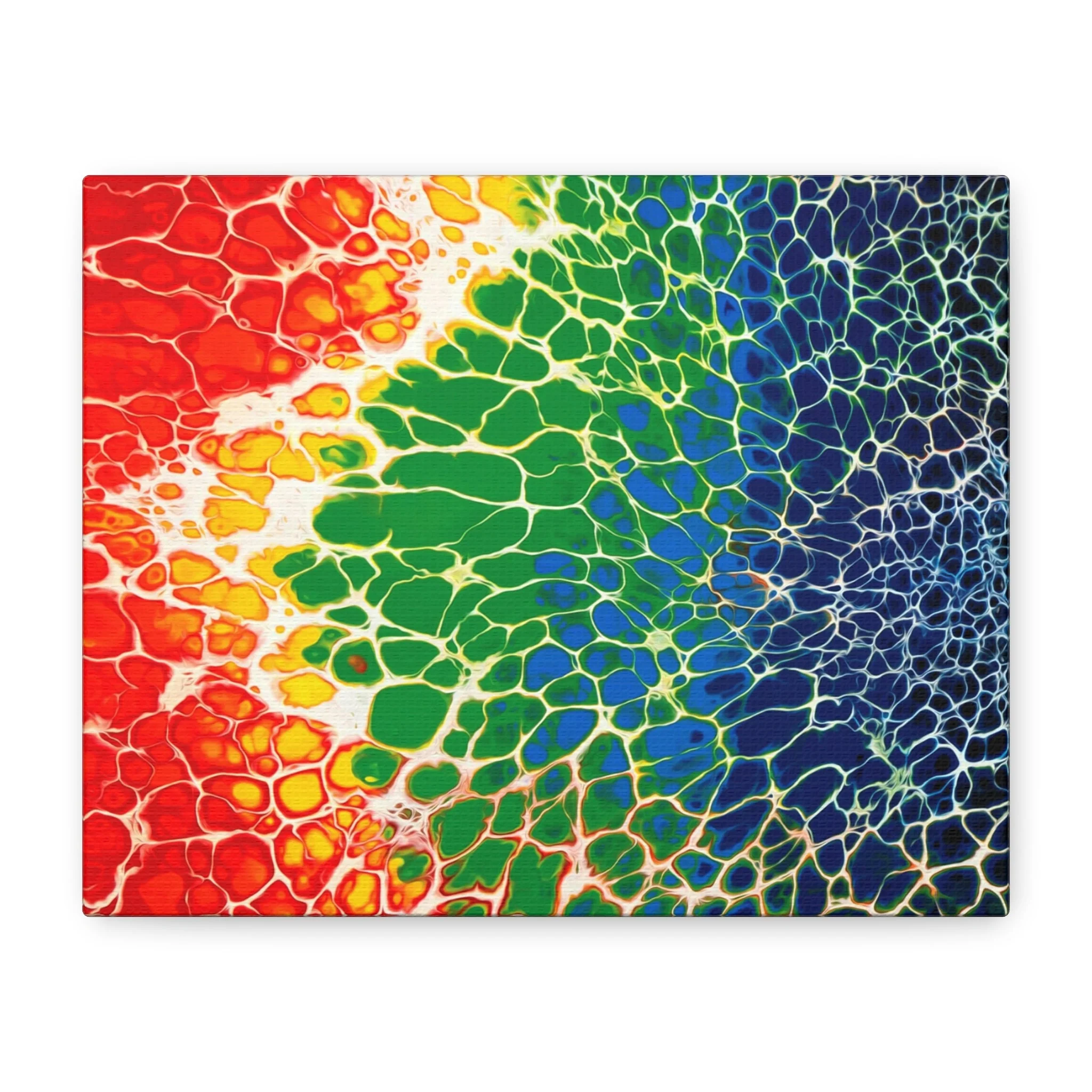 Bespattered Facade Rainbow Seaside Stretched Matte Canvas Art Prints | Multiple Sizes - Image 2